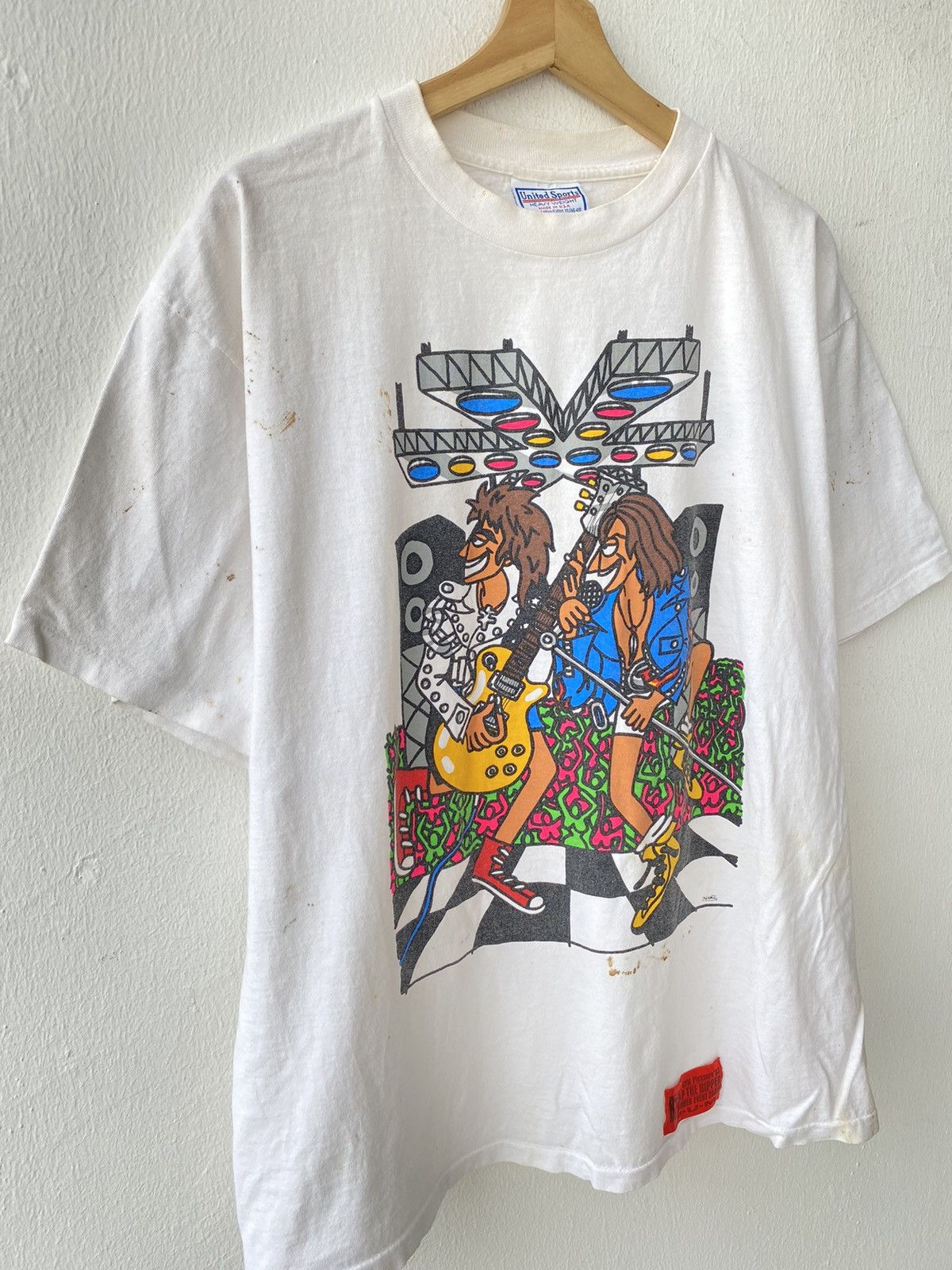 Band Tees Vintage 90s B’Z Japanese Guitarist Tak Matsumoto White Tee Size US XL / EU 56 / 4 - 4 Thumbnail