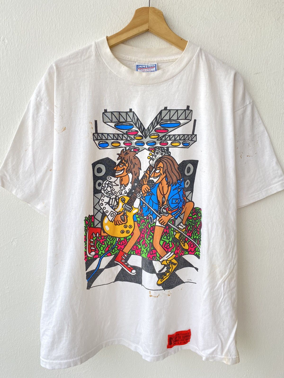 Band Tees Vintage 90s B’Z Japanese Guitarist Tak Matsumoto White Tee Size US XL / EU 56 / 4 - 3 Thumbnail
