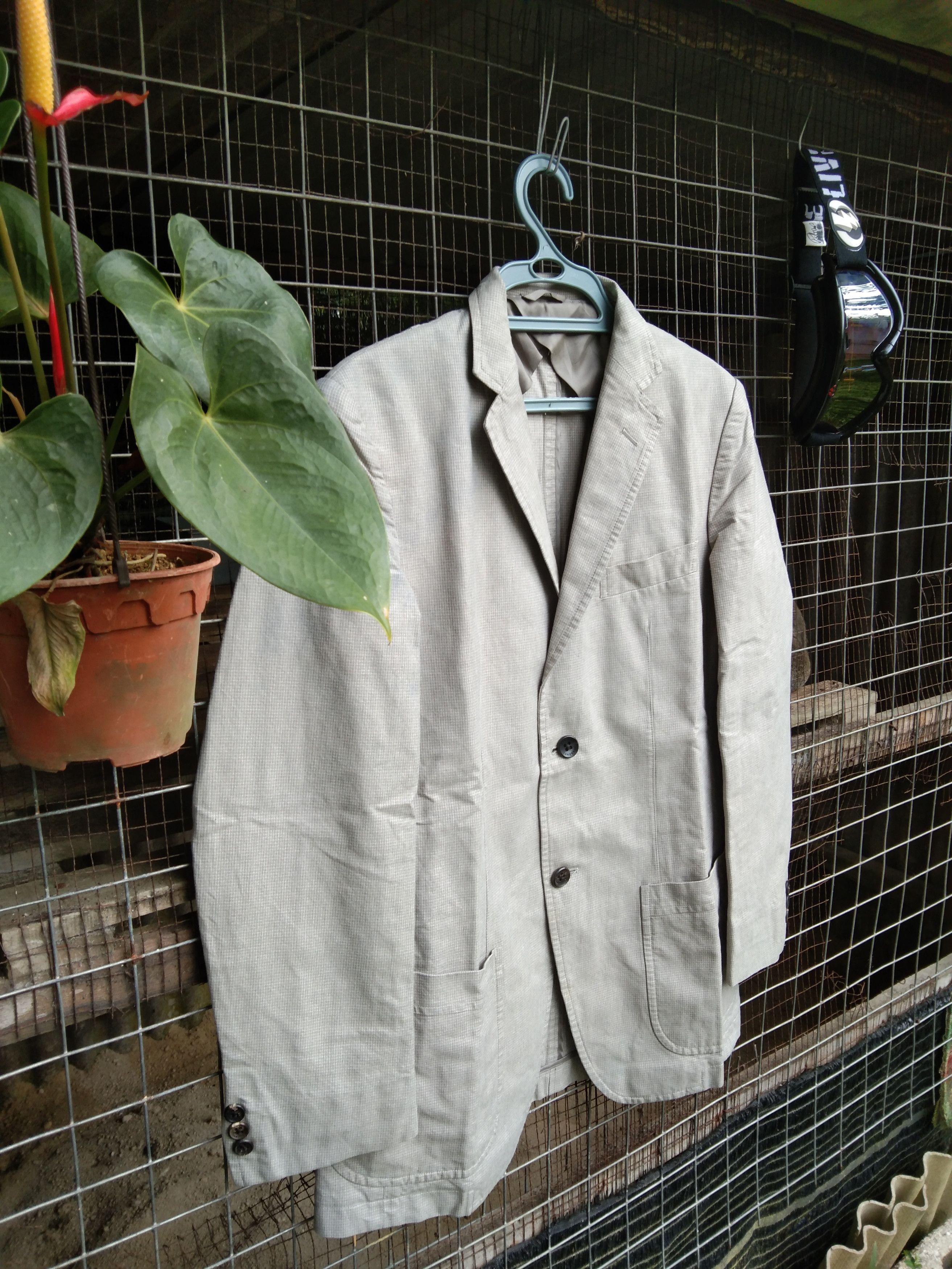 image of Vintage Burberry Light Blazer Coat, Men's (Size Medium)