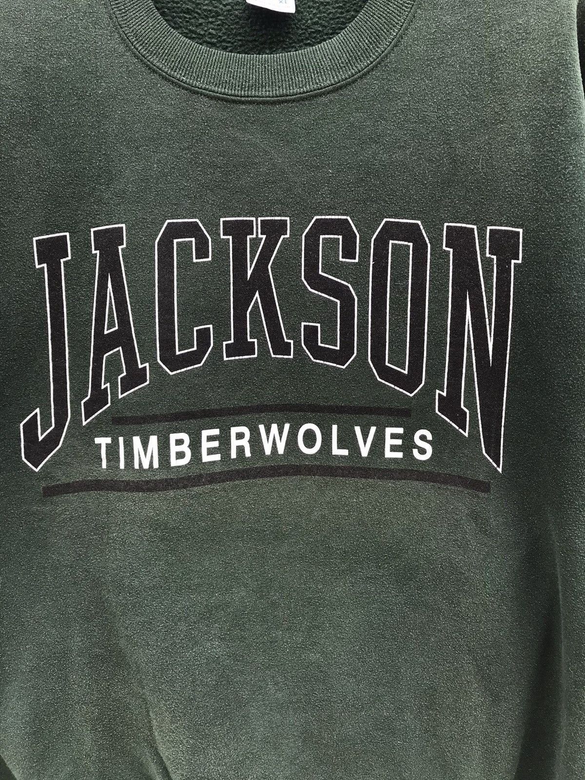 Jerzees × Vintage Made In Usa Vintage Jackson Timberwolves Sweatshirt Size US XL / EU 56 / 4 - 3 Thumbnail