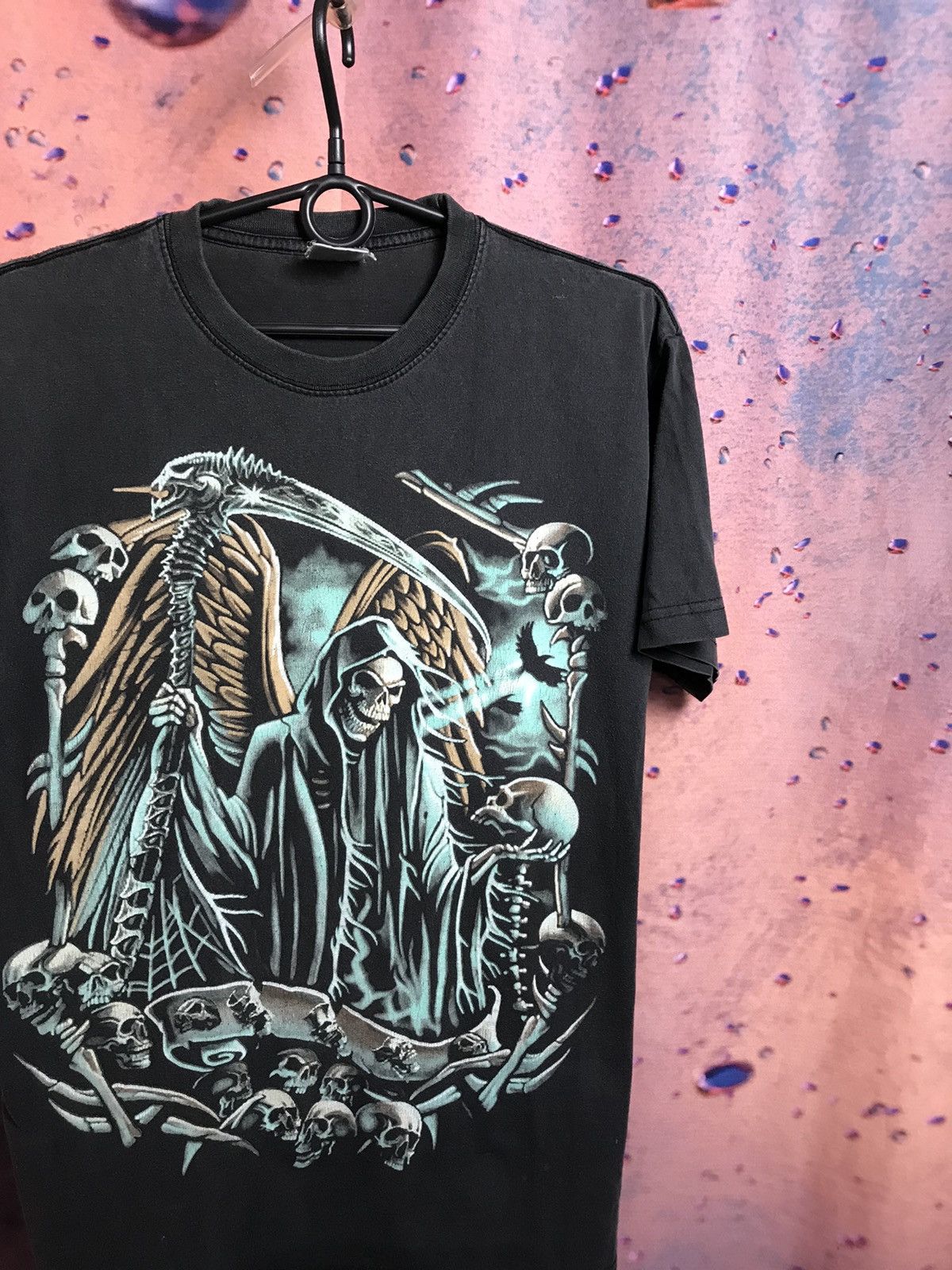 Band Tees × Vintage Vintage Skull skeleton logo band rock tee Size US M / EU 48-50 / 2 - 1 Thumbnail