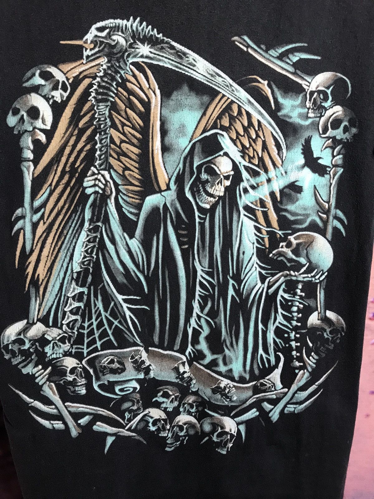 Band Tees × Vintage Vintage Skull skeleton logo band rock tee Size US M / EU 48-50 / 2 - 3 Thumbnail