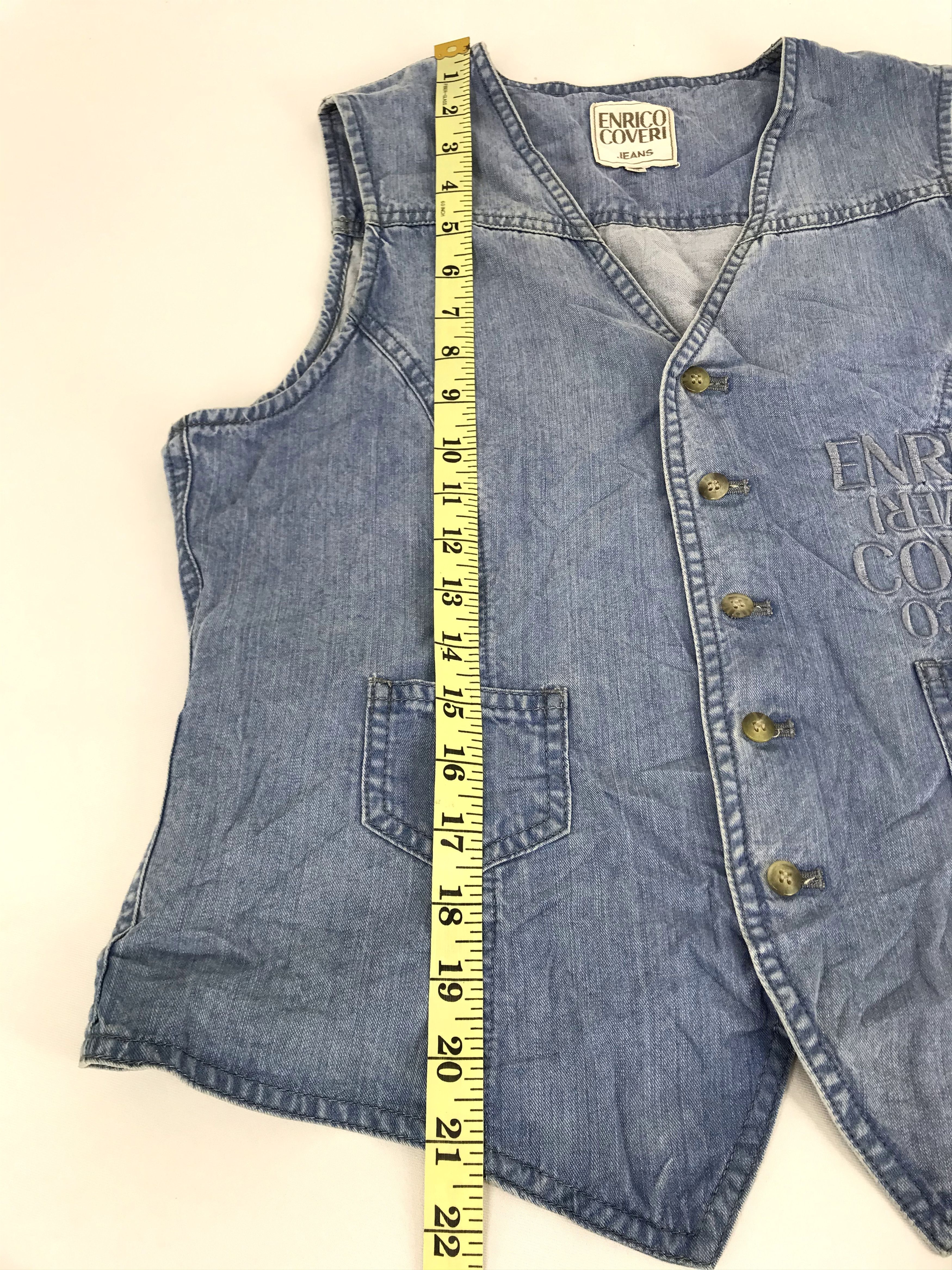 Enrico Coveri Vintage Enrico Coveri Jeans Embroidery Logo Denim Vest Size S / US 4 / IT 40 - 10 Thumbnail
