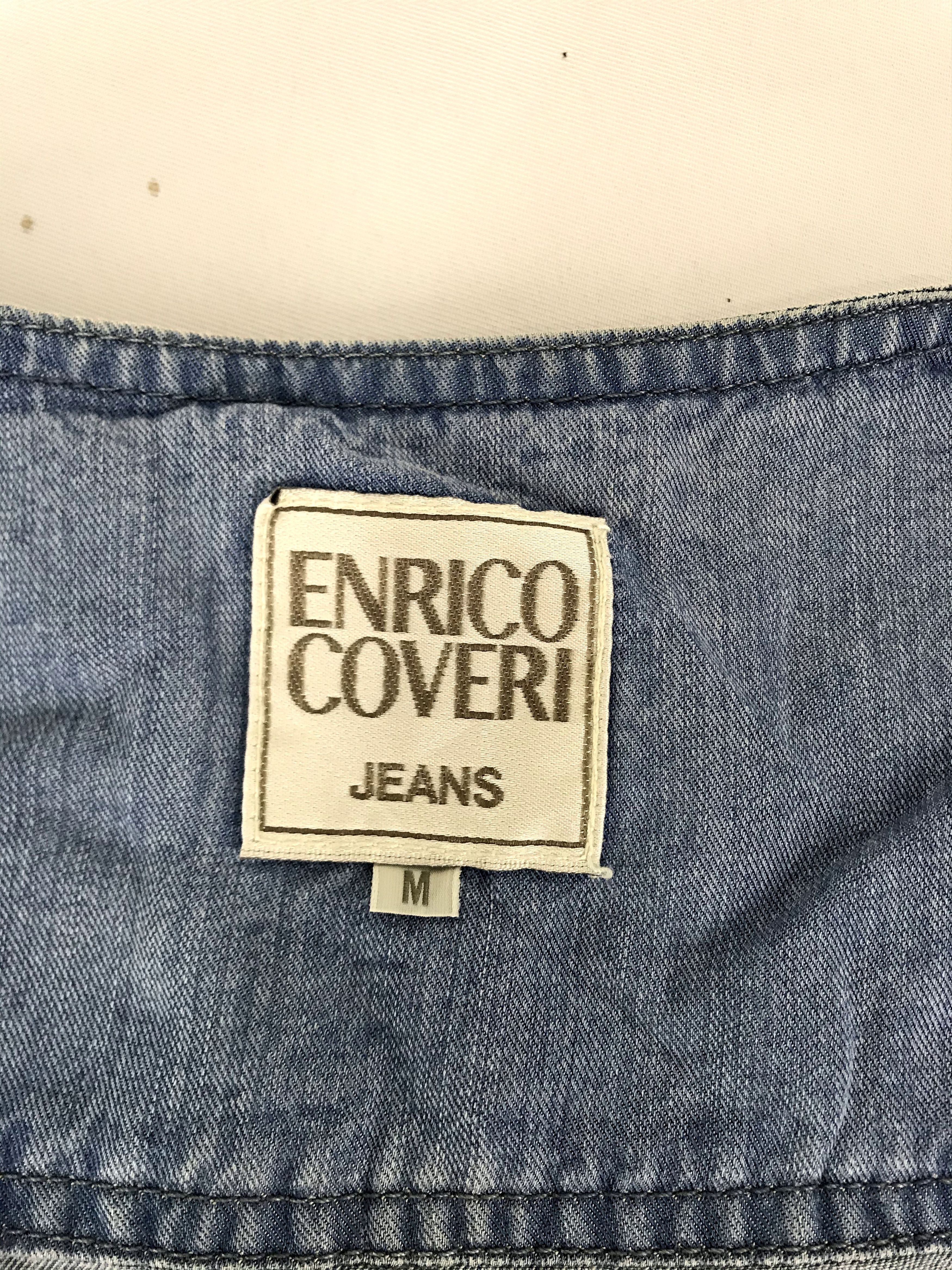 Enrico Coveri Vintage Enrico Coveri Jeans Embroidery Logo Denim Vest Size S / US 4 / IT 40 - 6 Thumbnail