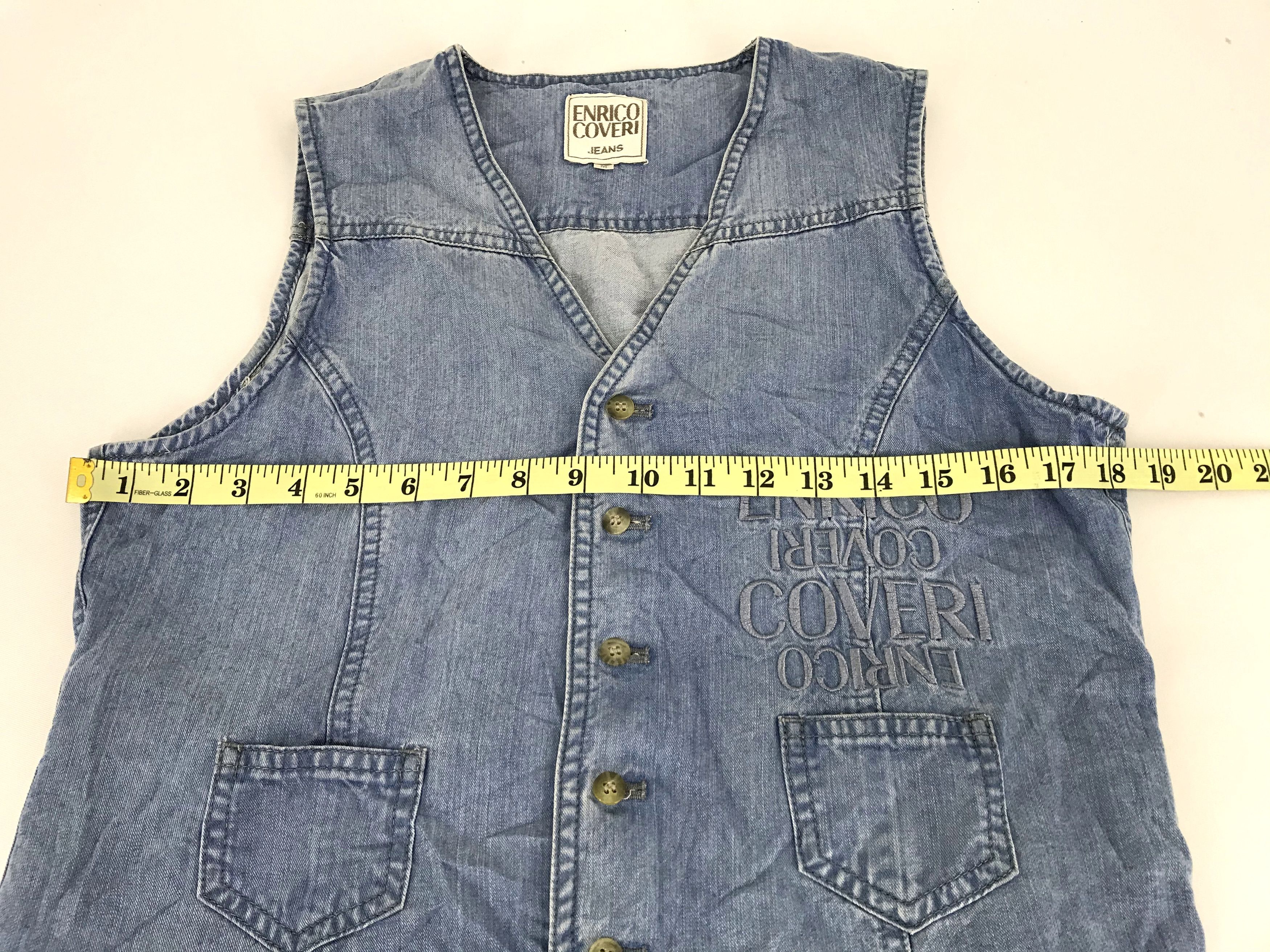 Enrico Coveri Vintage Enrico Coveri Jeans Embroidery Logo Denim Vest Size S / US 4 / IT 40 - 9 Thumbnail