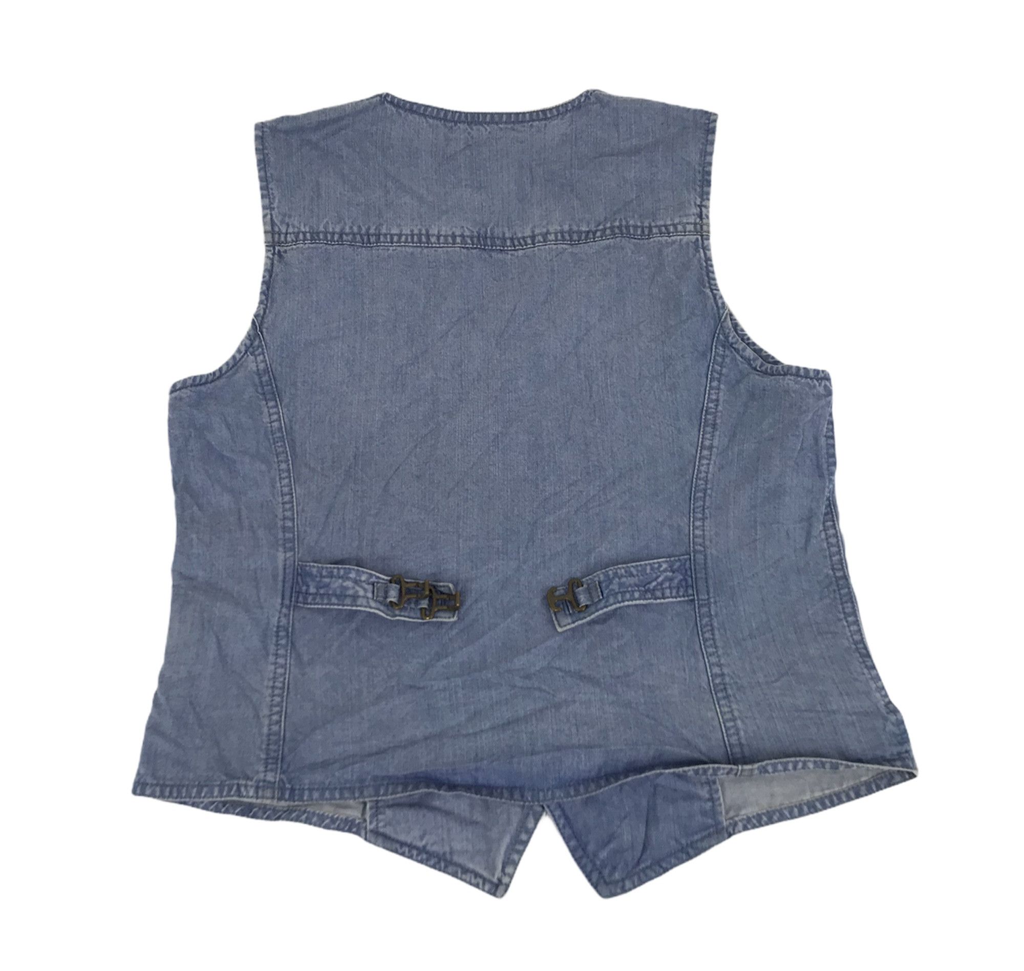 Enrico Coveri Vintage Enrico Coveri Jeans Embroidery Logo Denim Vest Size S / US 4 / IT 40 - 5 Thumbnail