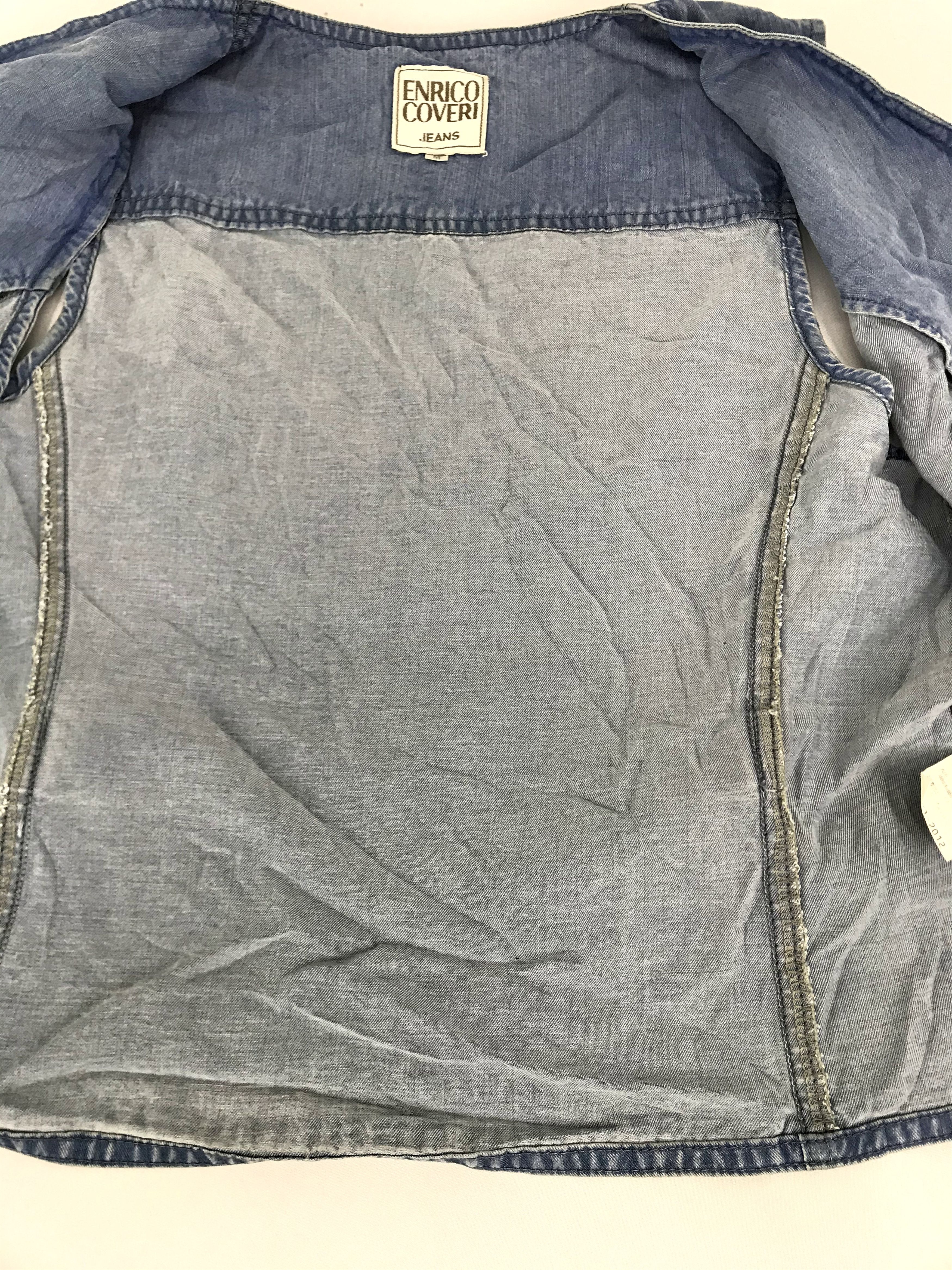 Enrico Coveri Vintage Enrico Coveri Jeans Embroidery Logo Denim Vest Size S / US 4 / IT 40 - 4 Thumbnail