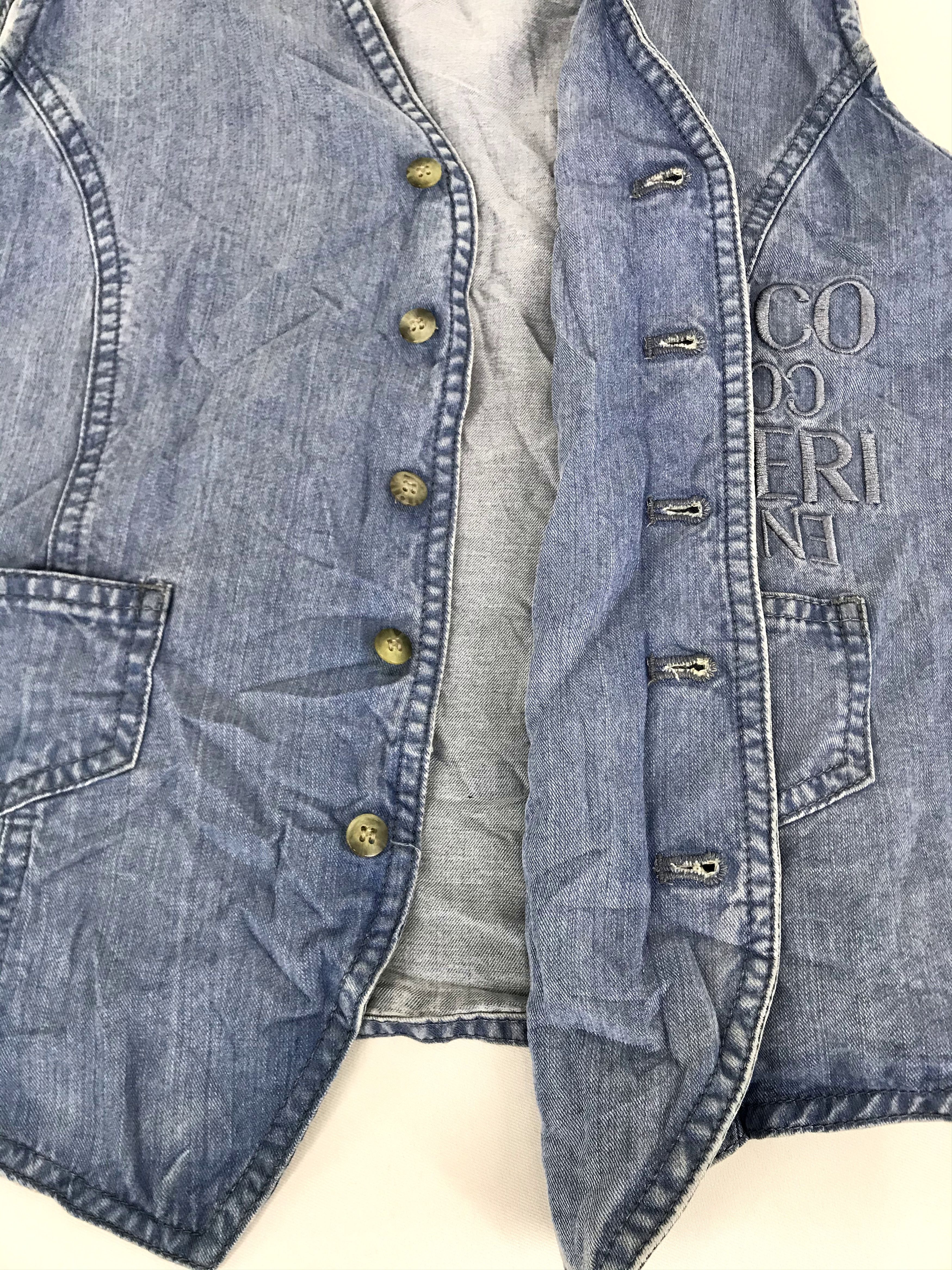 Enrico Coveri Vintage Enrico Coveri Jeans Embroidery Logo Denim Vest Size S / US 4 / IT 40 - 3 Thumbnail