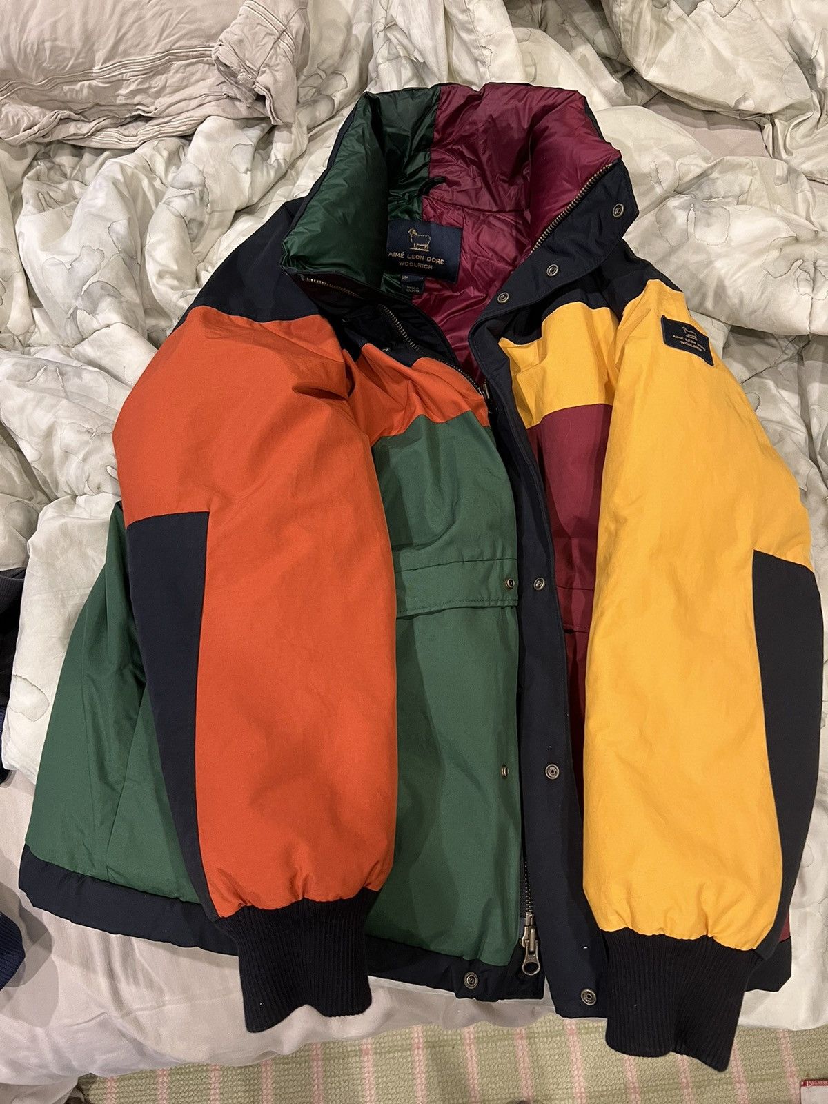 Aime Leon Dore × Woolrich Woolen Mills Color Block Down Jacket - L Size US L / EU 52-54 / 3 - 5 Thumbnail