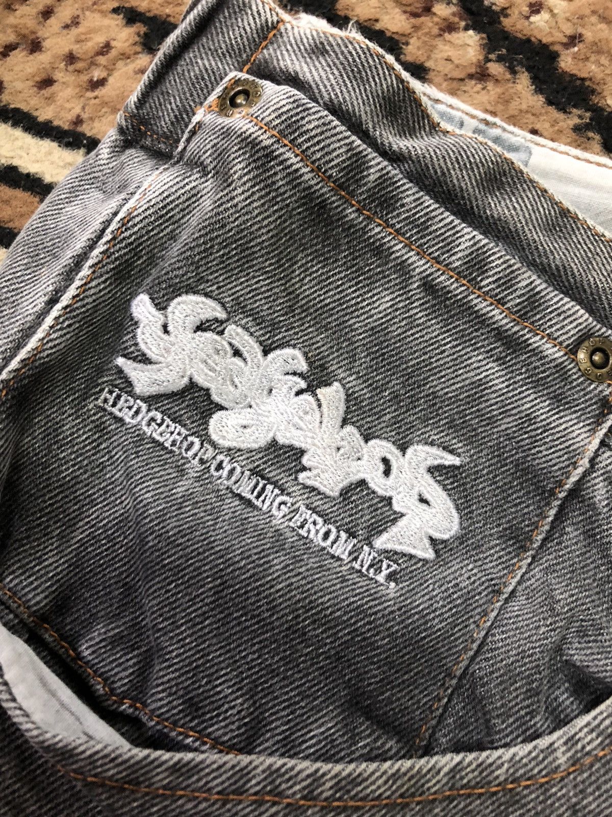 Vintage VINTAGE HED GEHOP COMING FROM NY DISTRESSED DENIM Size US 30 / EU 46 - 10 Thumbnail