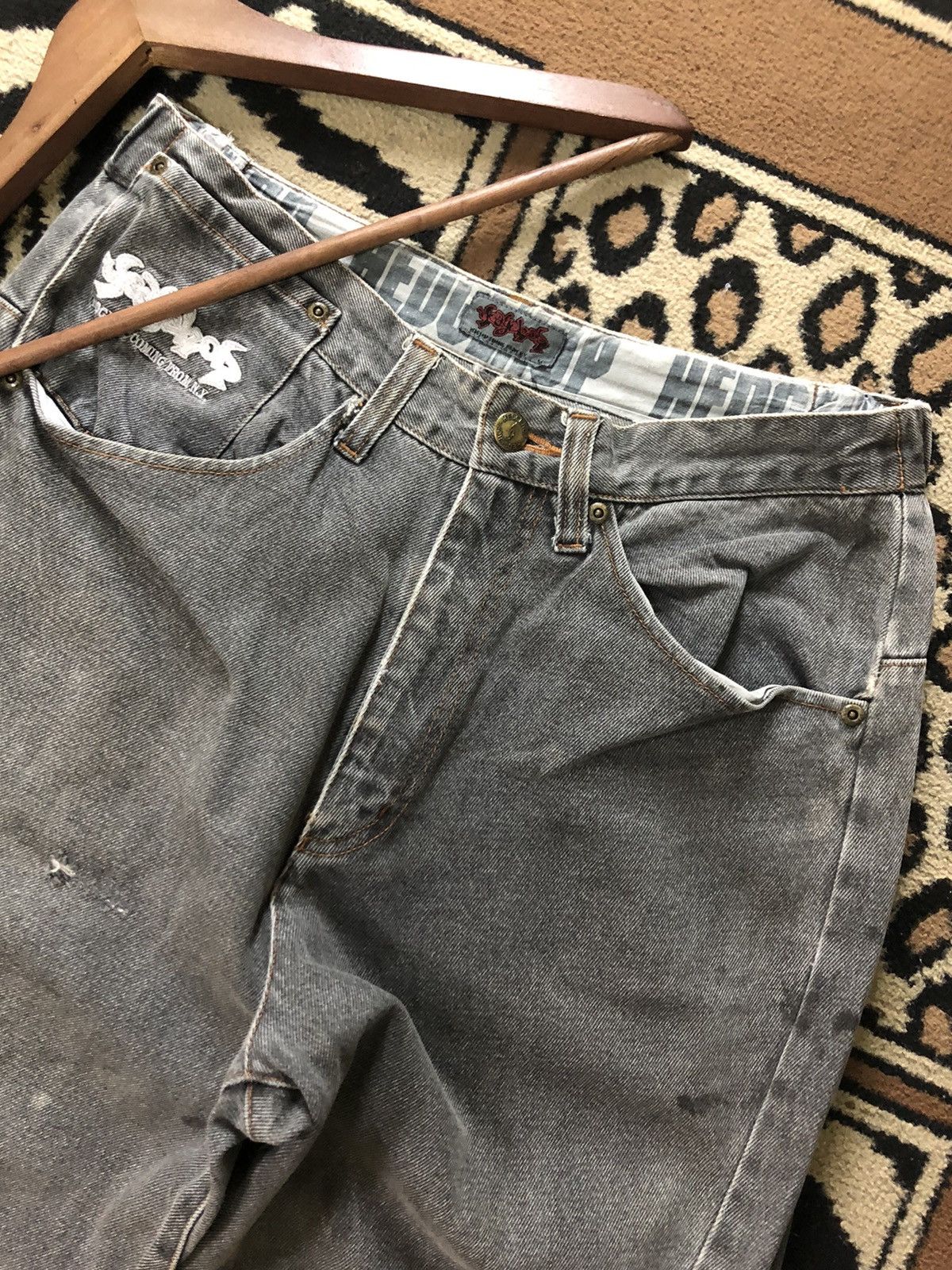 Vintage VINTAGE HED GEHOP COMING FROM NY DISTRESSED DENIM Size US 30 / EU 46 - 8 Thumbnail