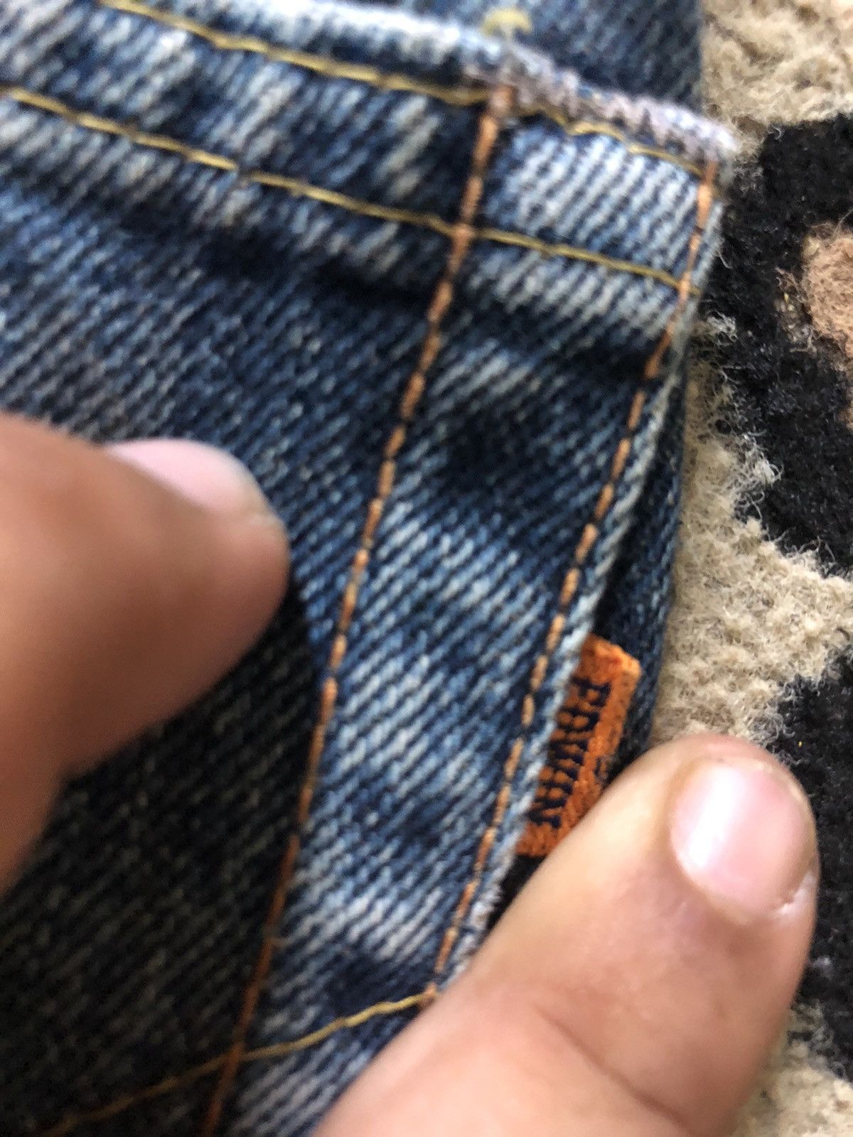 Edwin × Vintage VINTAGE SELVEDGE EDWIN 505x BLUE WASH DISTRESSED DENIM Size US 28 / EU 44 - 11 Thumbnail