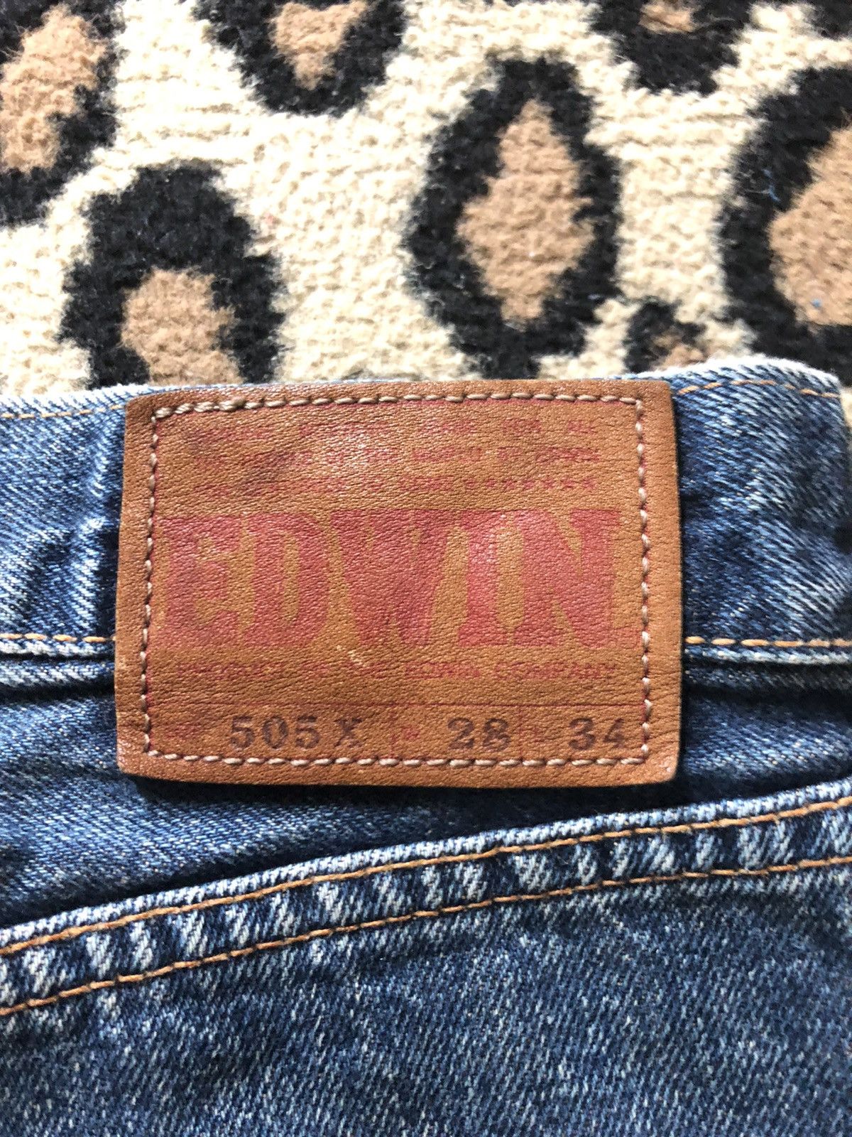 Edwin × Vintage VINTAGE SELVEDGE EDWIN 505x BLUE WASH DISTRESSED DENIM Size US 28 / EU 44 - 12 Thumbnail