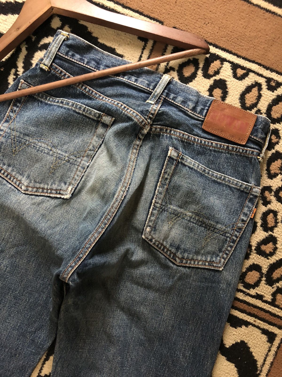 Edwin × Vintage VINTAGE SELVEDGE EDWIN 505x BLUE WASH DISTRESSED DENIM Size US 28 / EU 44 - 10 Thumbnail
