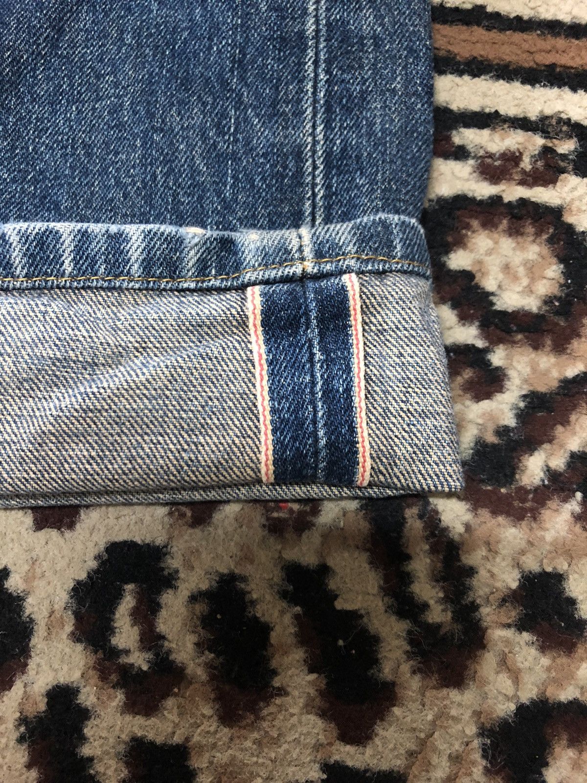 Edwin × Vintage VINTAGE SELVEDGE EDWIN 505x BLUE WASH DISTRESSED DENIM Size US 28 / EU 44 - 3 Thumbnail