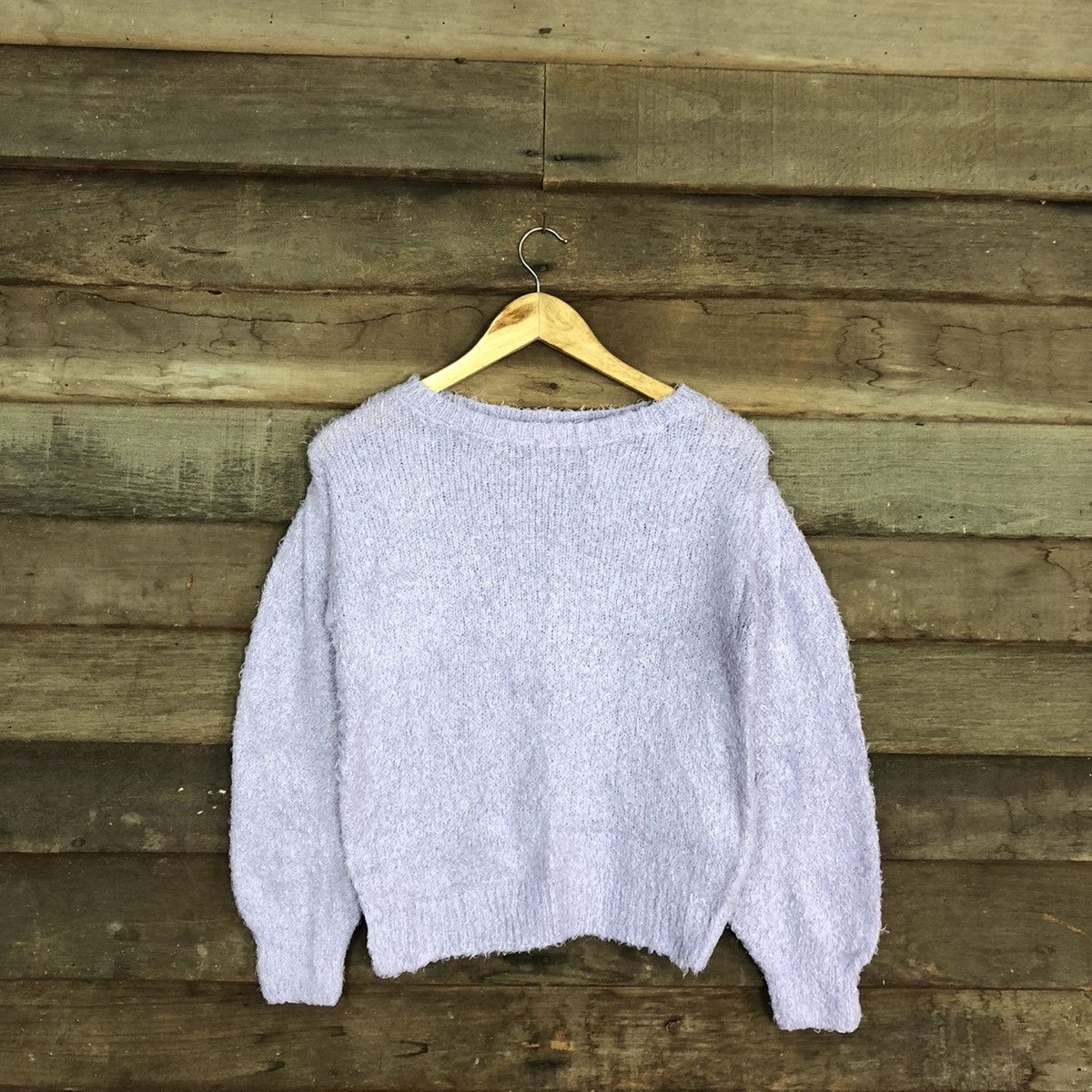 Japanese Brand DL GU Japan Purple Mohair shag shaggy Knitwear #B637 Size S / US 4 / IT 40 - 3 Thumbnail