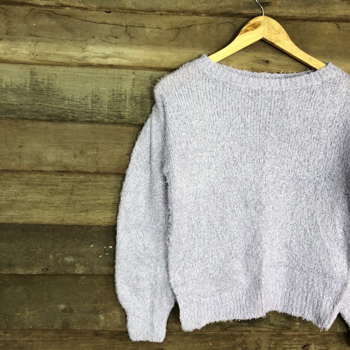 Japanese Brand DL GU Japan Purple Mohair shag shaggy Knitwear #B637 Size S / US 4 / IT 40 - 7 Thumbnail