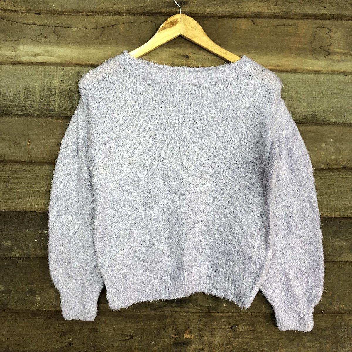 Japanese Brand DL GU Japan Purple Mohair shag shaggy Knitwear #B637 Size S / US 4 / IT 40 - 8 Thumbnail