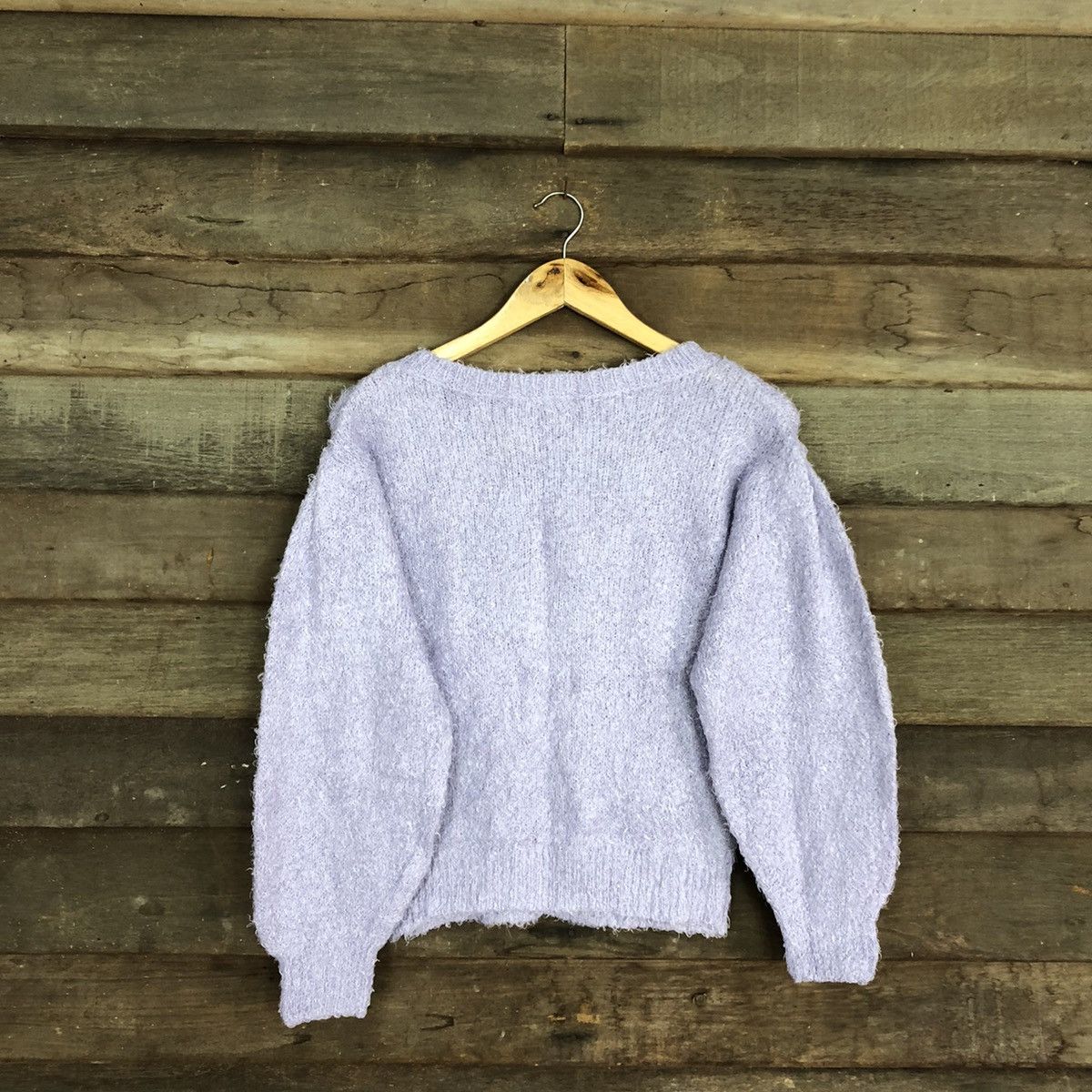 Japanese Brand DL GU Japan Purple Mohair shag shaggy Knitwear #B637 Size S / US 4 / IT 40 - 11 Thumbnail