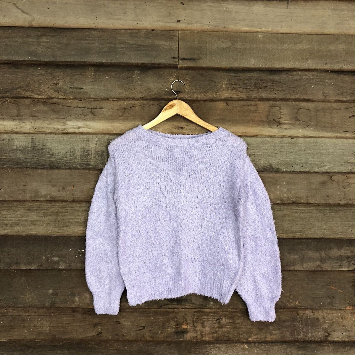 Japanese Brand DL GU Japan Purple Mohair shag shaggy Knitwear #B637 Size S / US 4 / IT 40 - 1 Thumbnail