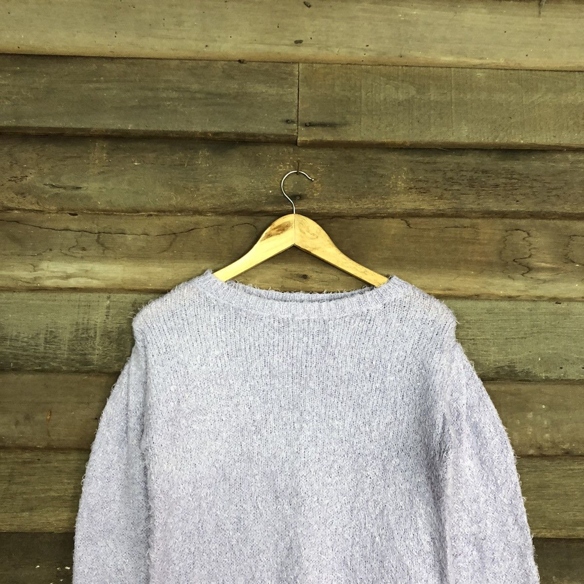Japanese Brand DL GU Japan Purple Mohair shag shaggy Knitwear #B637 Size S / US 4 / IT 40 - 2 Thumbnail