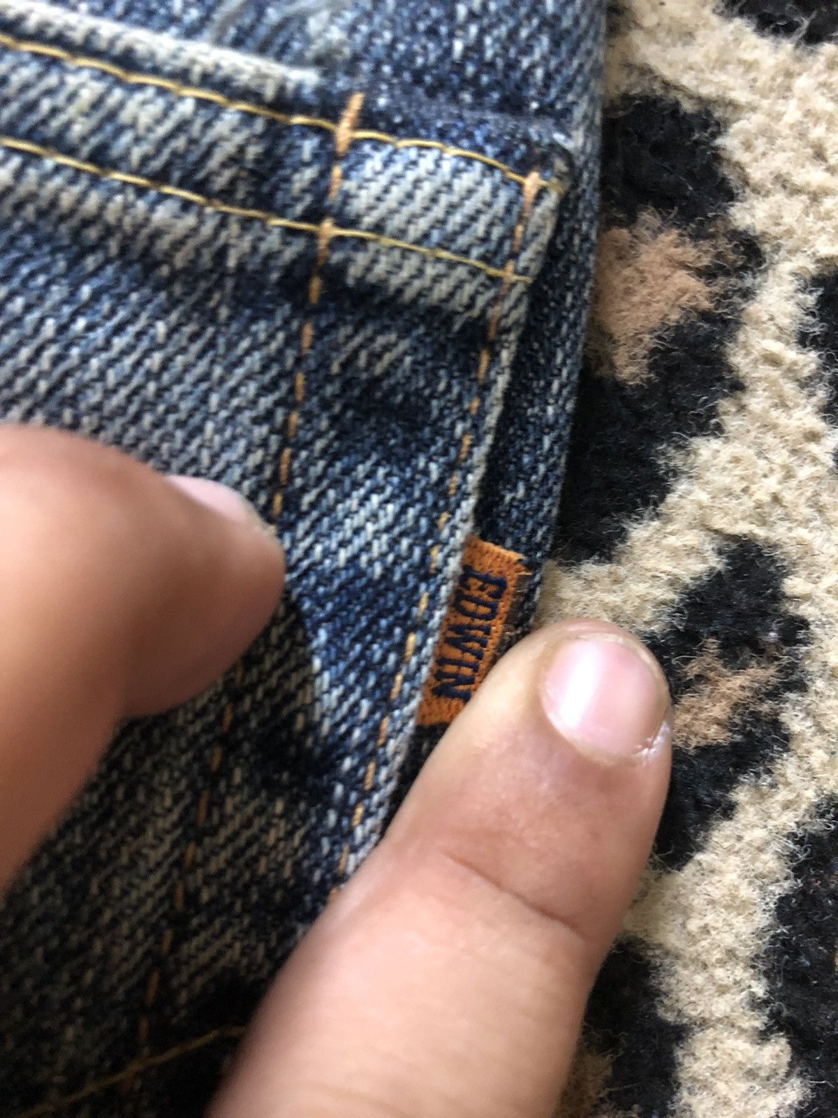 Edwin × Vintage VINTAGE SELVEDGE EDWIN 505zx DISTRESSED DENIM Size US 30 / EU 46 - 11 Thumbnail