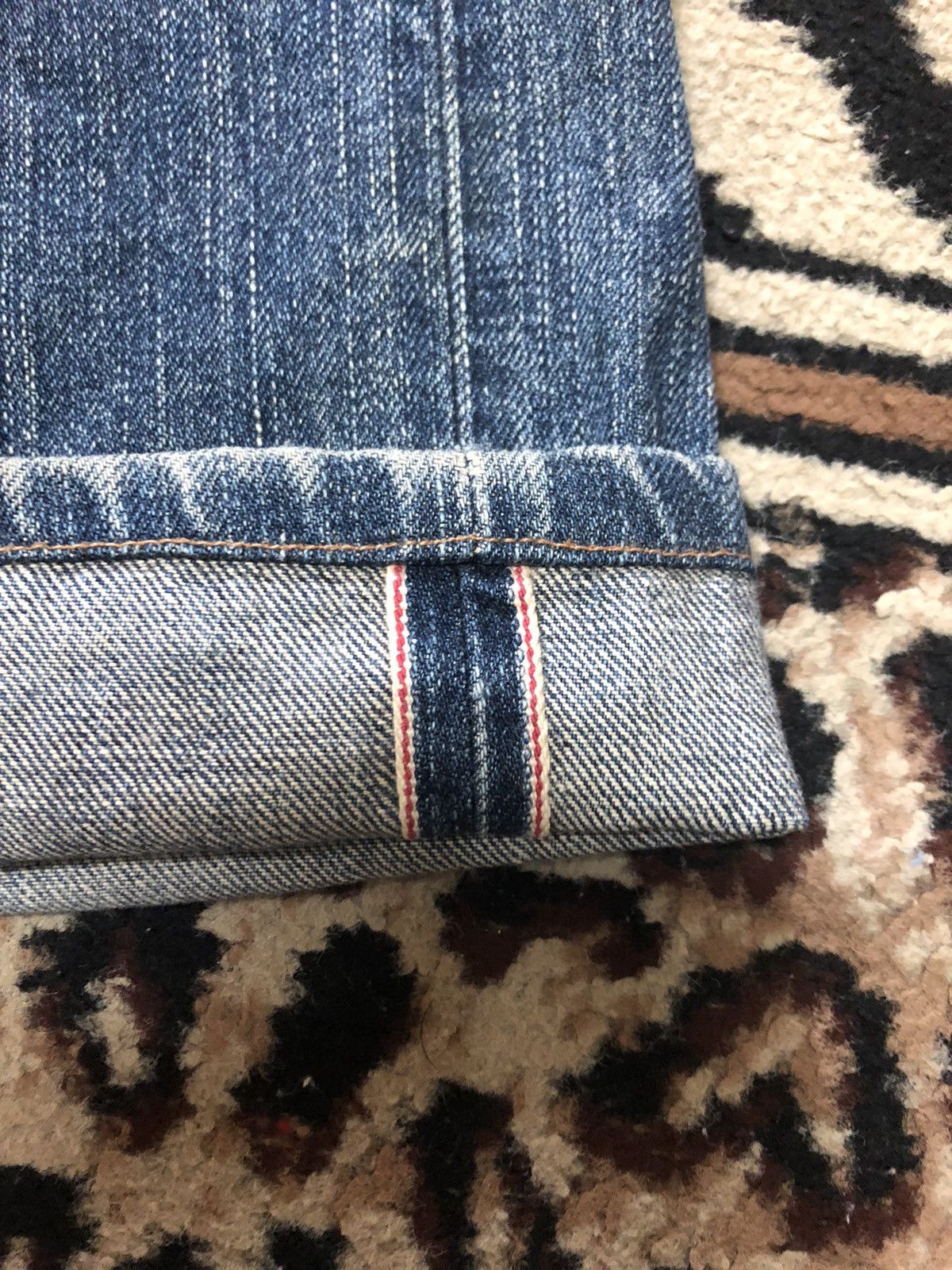 Edwin × Vintage VINTAGE SELVEDGE EDWIN 505zx DISTRESSED DENIM Size US 30 / EU 46 - 3 Thumbnail