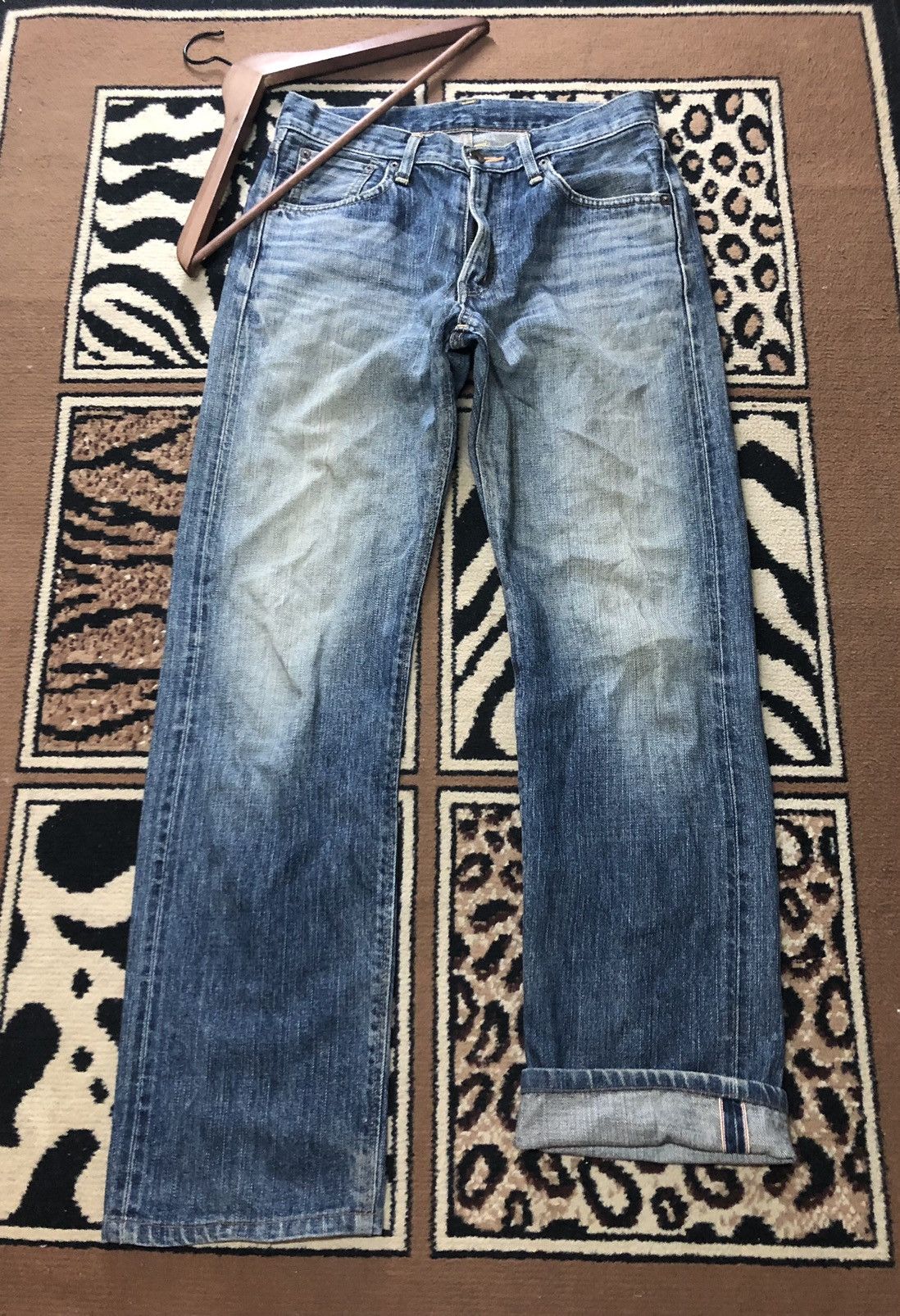 Edwin × Vintage VINTAGE SELVEDGE EDWIN 505zx DISTRESSED DENIM Size US 30 / EU 46 - 1 Thumbnail