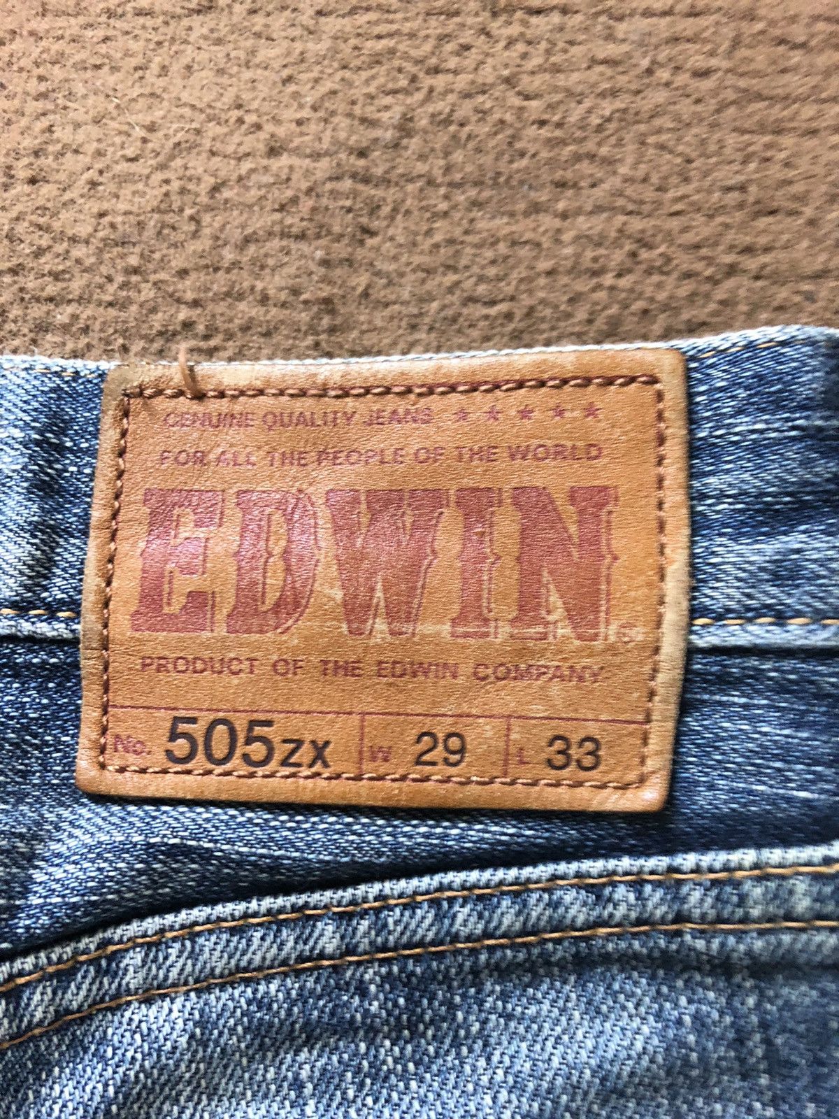 Edwin × Vintage VINTAGE SELVEDGE EDWIN 505zx DISTRESSED DENIM Size US 30 / EU 46 - 12 Thumbnail