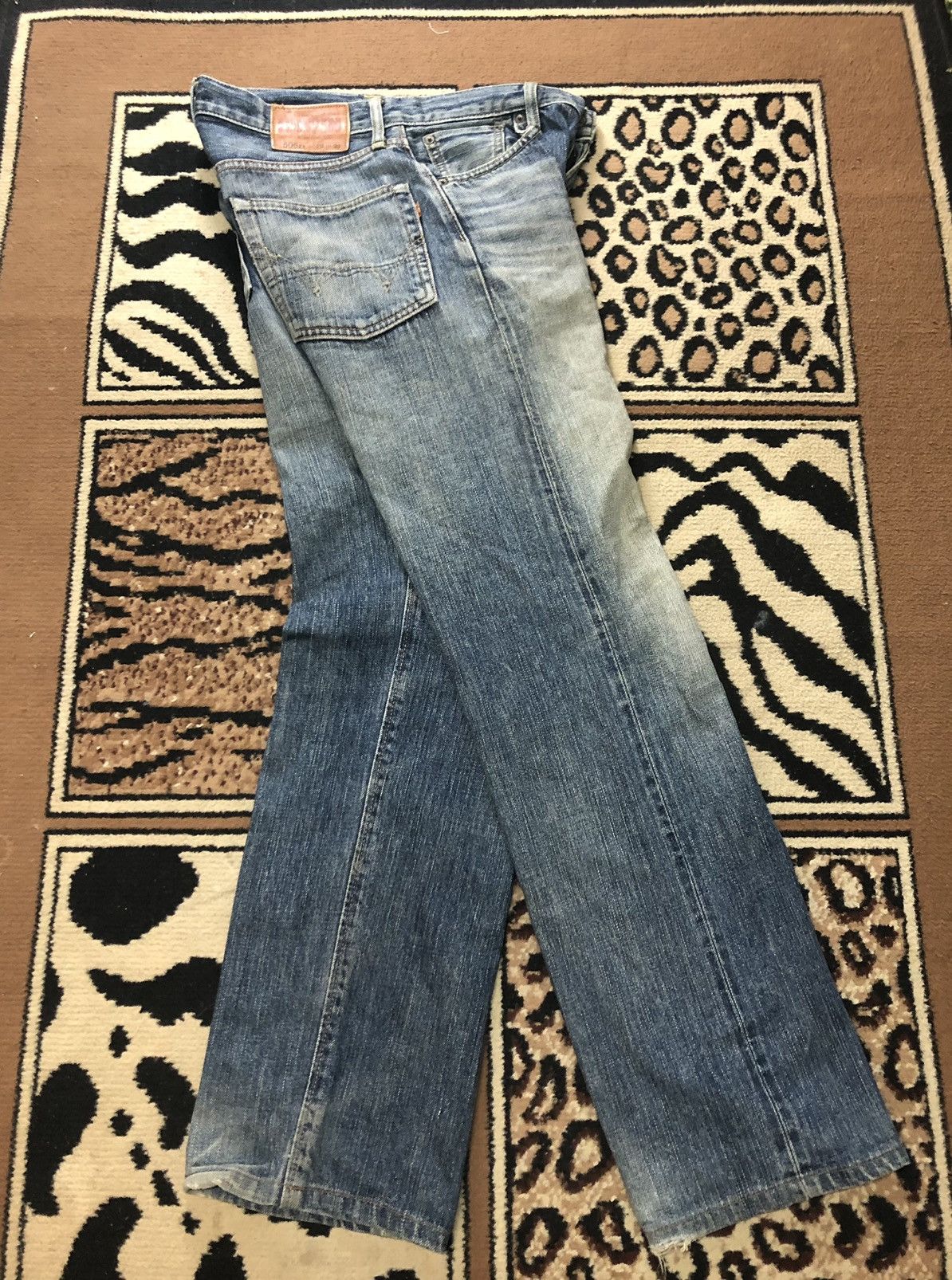 Edwin × Vintage VINTAGE SELVEDGE EDWIN 505zx DISTRESSED DENIM Size US 30 / EU 46 - 14 Thumbnail