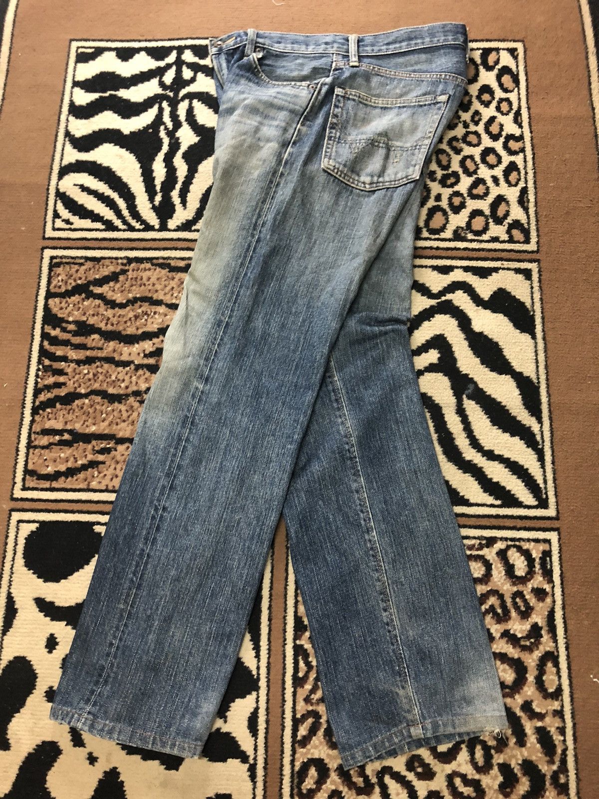 Edwin × Vintage VINTAGE SELVEDGE EDWIN 505zx DISTRESSED DENIM Size US 30 / EU 46 - 13 Thumbnail