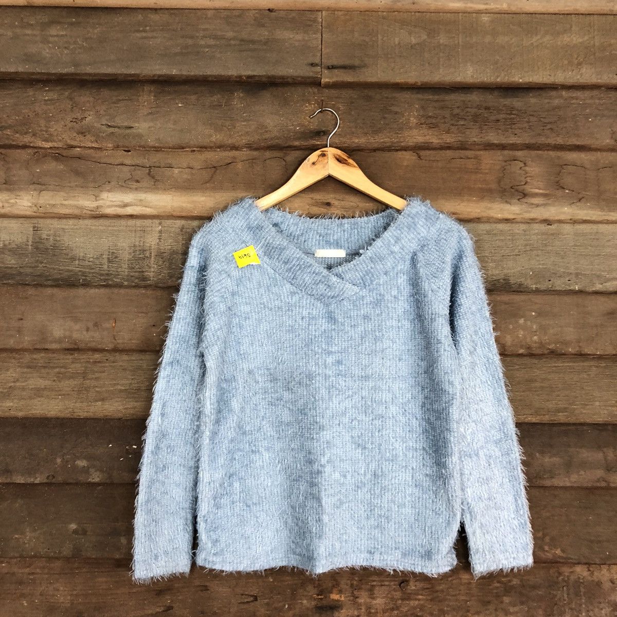 Homespun Knitwear × Japanese Brand DL DrosKip Blue Mohair fur shag shaggy Knitwear #B639 Size M / US 6-8 / IT 42-44 - 1 Thumbnail