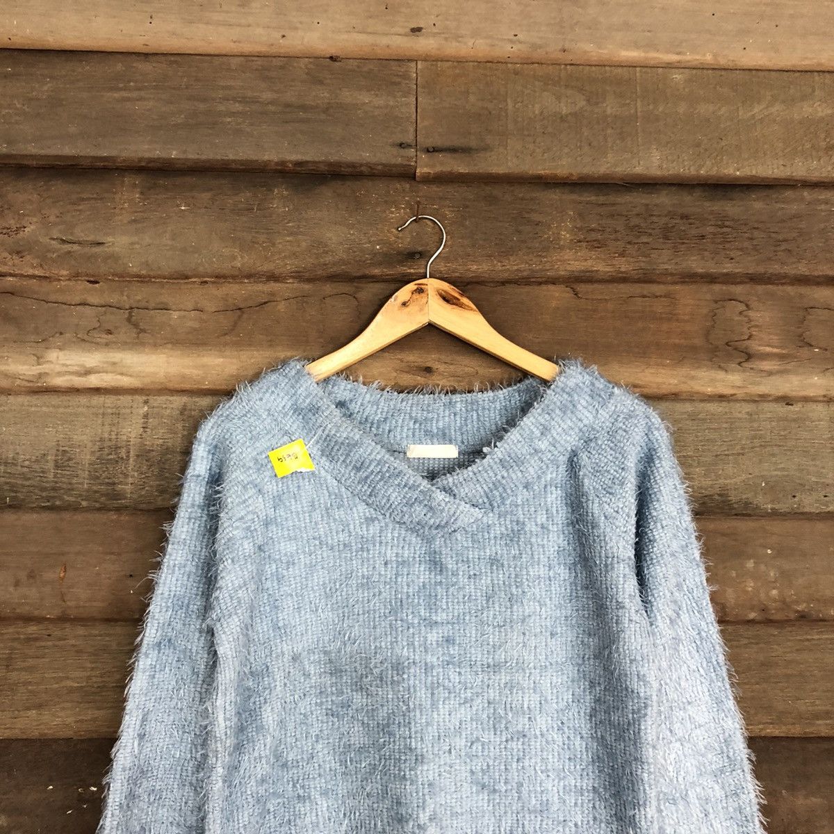 Homespun Knitwear × Japanese Brand DL DrosKip Blue Mohair fur shag shaggy Knitwear #B639 Size M / US 6-8 / IT 42-44 - 9 Thumbnail
