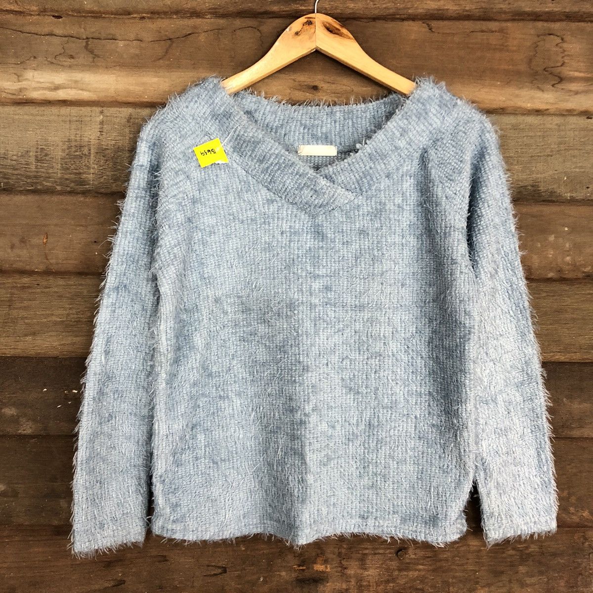 Homespun Knitwear × Japanese Brand DL DrosKip Blue Mohair fur shag shaggy Knitwear #B639 Size M / US 6-8 / IT 42-44 - 8 Thumbnail