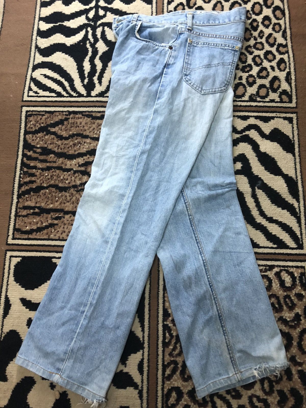 Lee × Salvage × Vintage VINTAGE SELVEDGE MISS LEE RIDER LIGHT BLUE DISTRESSED DENIM Size US 28 / EU 44 - 15 Thumbnail