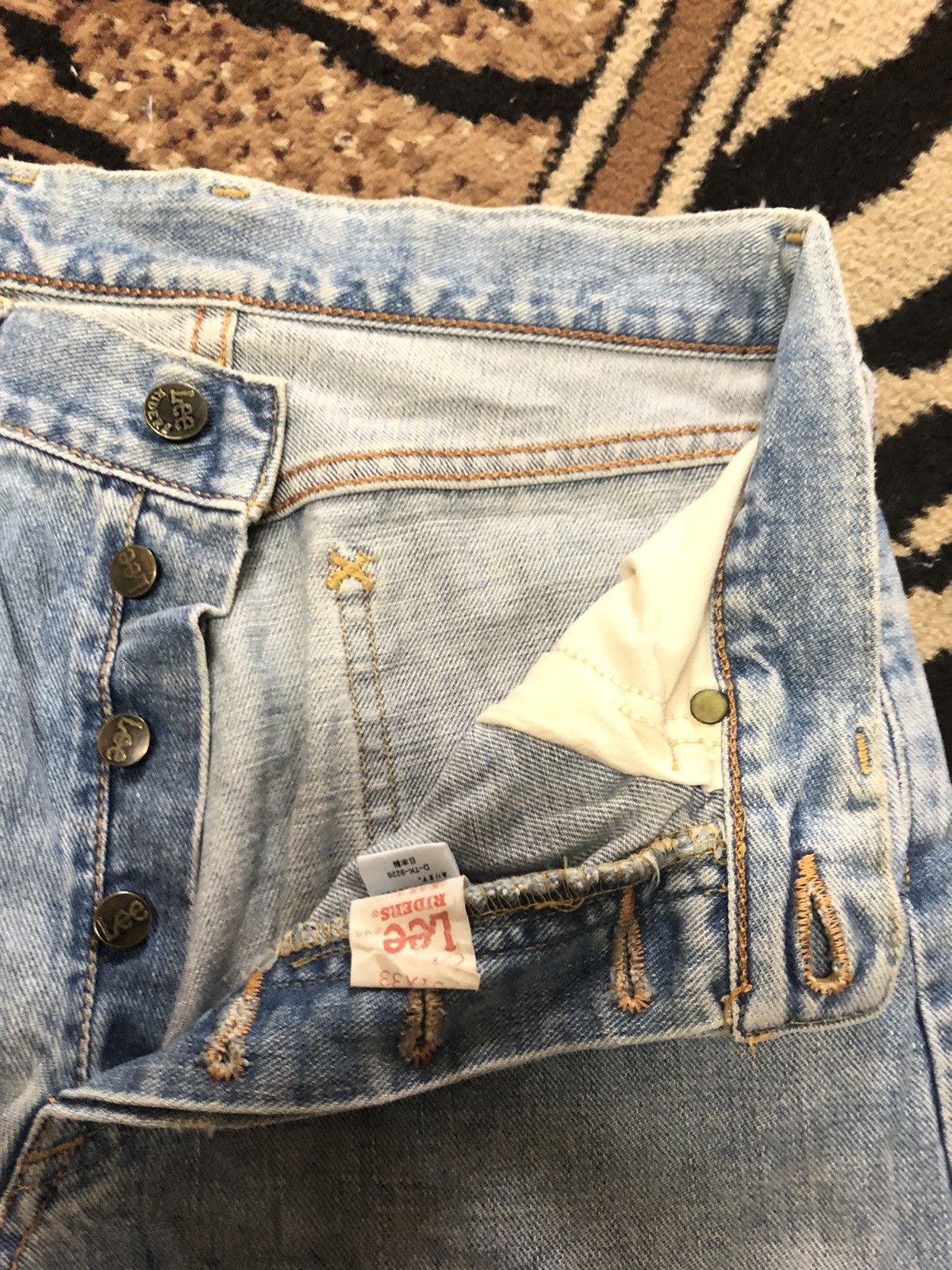 Lee × Salvage × Vintage VINTAGE SELVEDGE MISS LEE RIDER LIGHT BLUE DISTRESSED DENIM Size US 28 / EU 44 - 5 Thumbnail