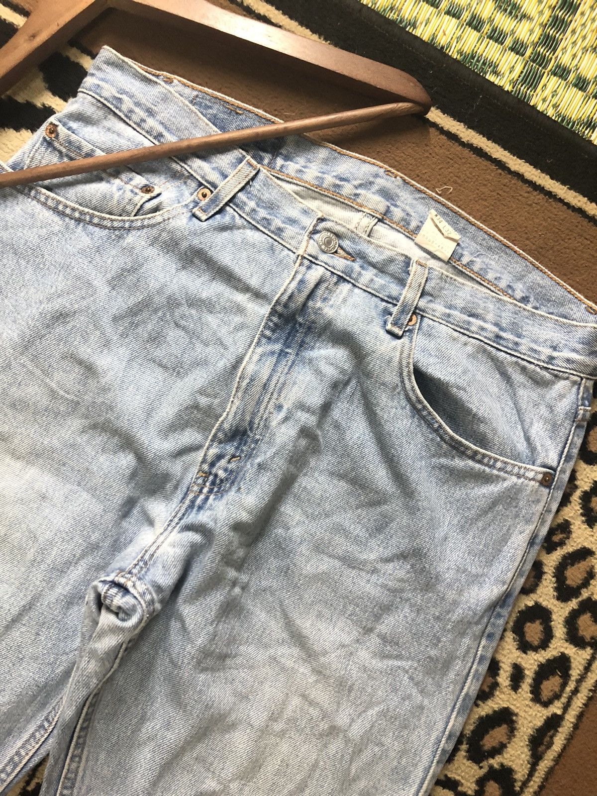 Levi's Vintage Clothing × Vintage VTG LEVIS 505 REGULAR FIT STRAIGHT LEG LIGHT BLUE WASH DENI Size US 34 / EU 50 - 7 Thumbnail