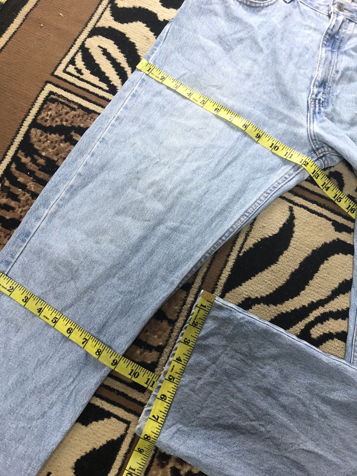 Levi's Vintage Clothing × Vintage VTG LEVIS 505 REGULAR FIT STRAIGHT LEG LIGHT BLUE WASH DENI Size US 34 / EU 50 - 15 Thumbnail