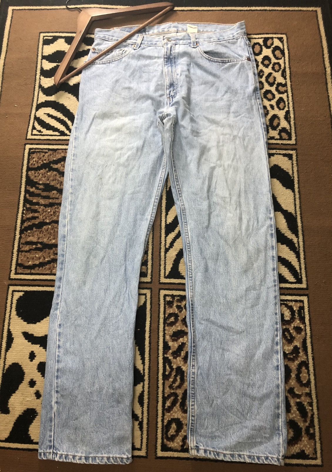 Levi's Vintage Clothing × Vintage VTG LEVIS 505 REGULAR FIT STRAIGHT LEG LIGHT BLUE WASH DENI Size US 34 / EU 50 - 6 Thumbnail