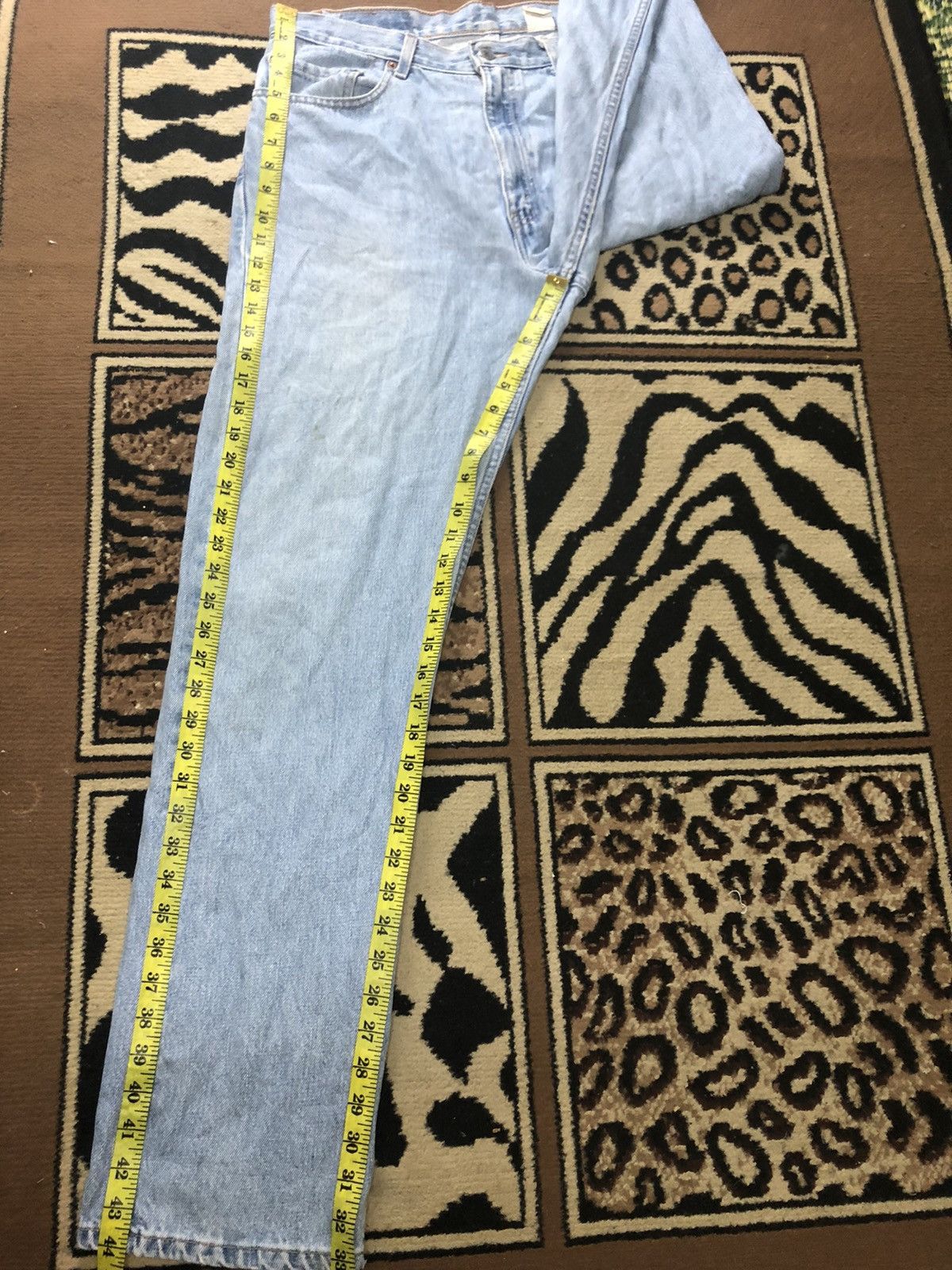 Levi's Vintage Clothing × Vintage VTG LEVIS 505 REGULAR FIT STRAIGHT LEG LIGHT BLUE WASH DENI Size US 34 / EU 50 - 14 Thumbnail