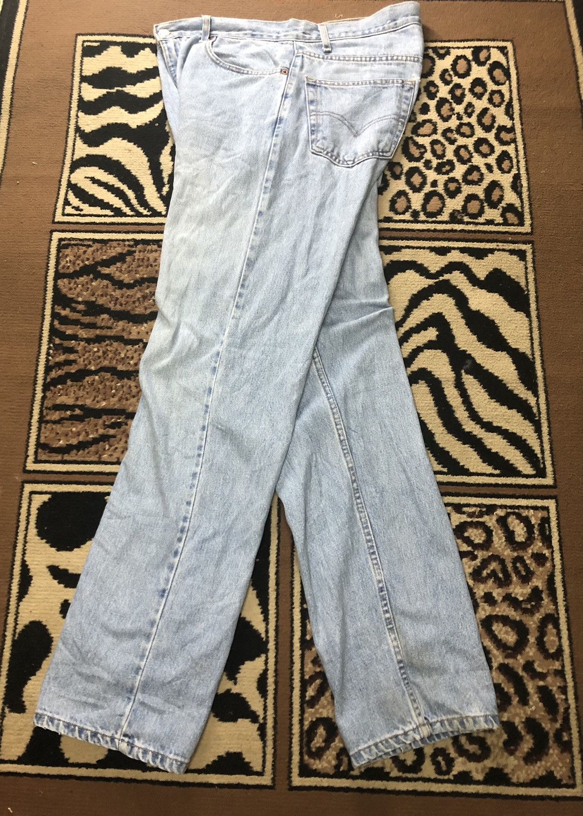 Levi's Vintage Clothing × Vintage VTG LEVIS 505 REGULAR FIT STRAIGHT LEG LIGHT BLUE WASH DENI Size US 34 / EU 50 - 11 Thumbnail