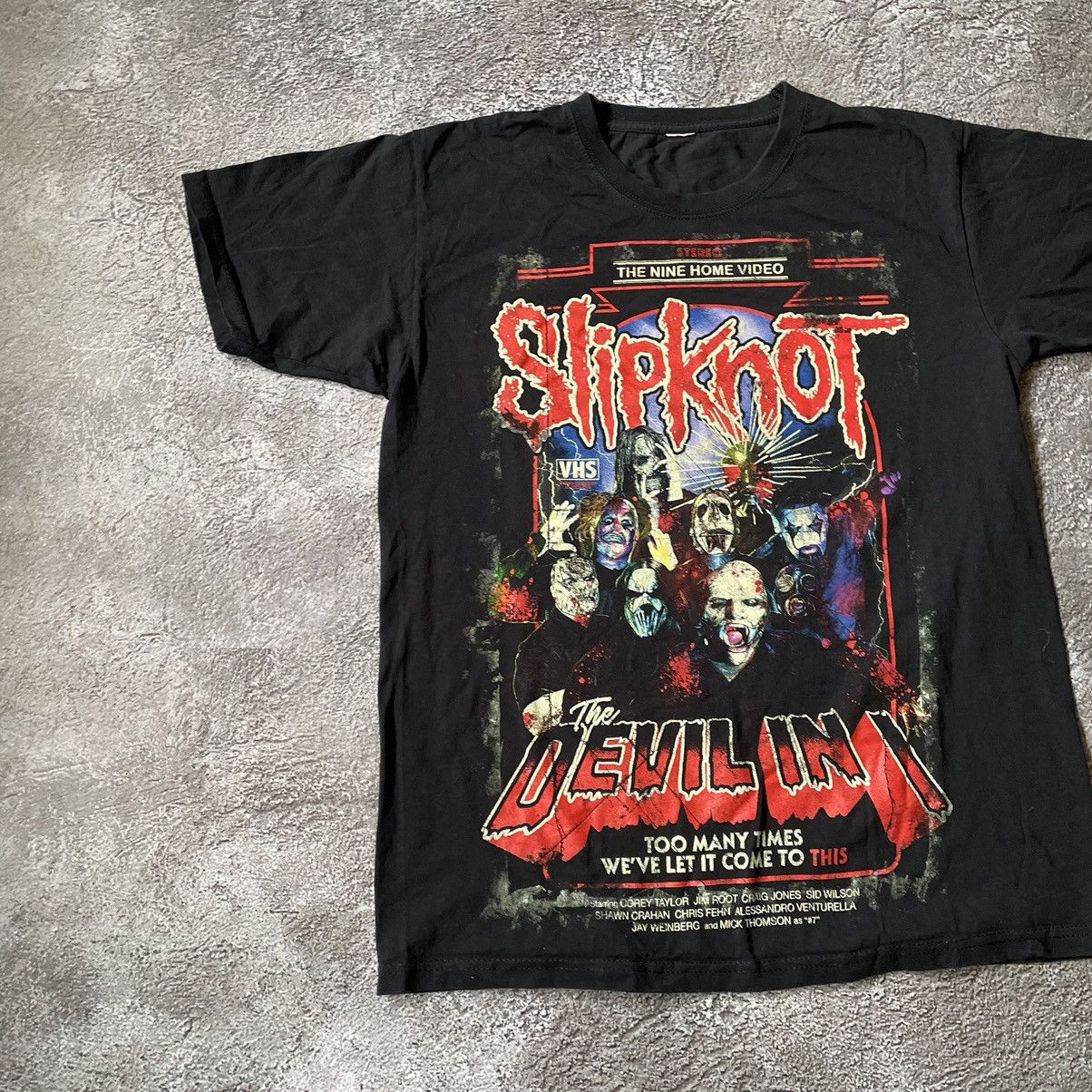 Vintage Vintage Y2K Slipknot Band Tee Graphic Print Grunge Dark L Size US L / EU 52-54 / 3 - 4 Thumbnail
