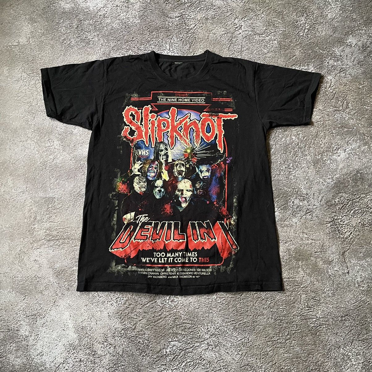Vintage Vintage Y2K Slipknot Band Tee Graphic Print Grunge Dark L Size US L / EU 52-54 / 3 - 2 Thumbnail
