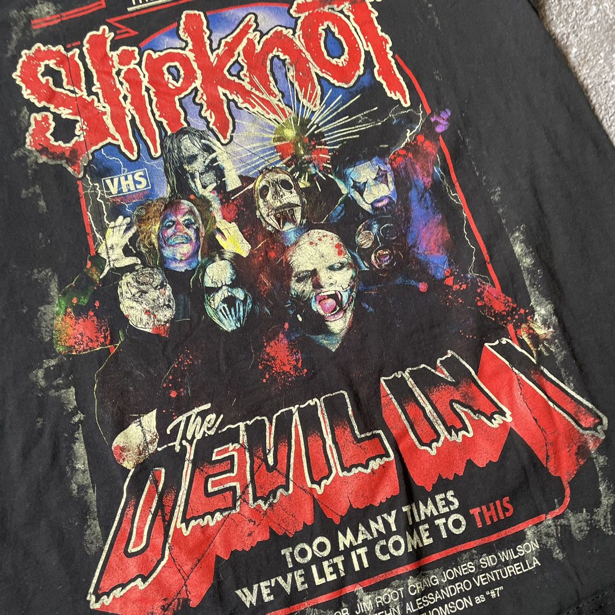 Vintage Vintage Y2K Slipknot Band Tee Graphic Print Grunge Dark L Size US L / EU 52-54 / 3 - 6 Thumbnail