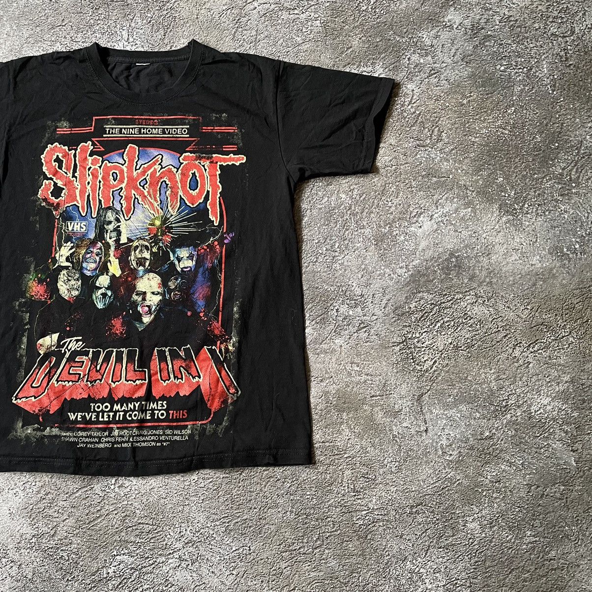 Vintage Vintage Y2K Slipknot Band Tee Graphic Print Grunge Dark L Size US L / EU 52-54 / 3 - 3 Thumbnail