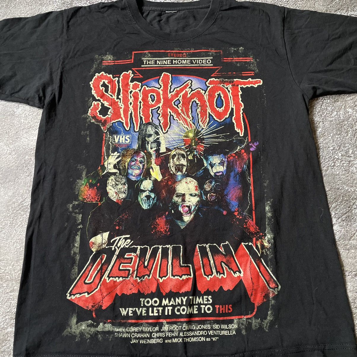 Vintage Vintage Y2K Slipknot Band Tee Graphic Print Grunge Dark L Size US L / EU 52-54 / 3 - 5 Thumbnail