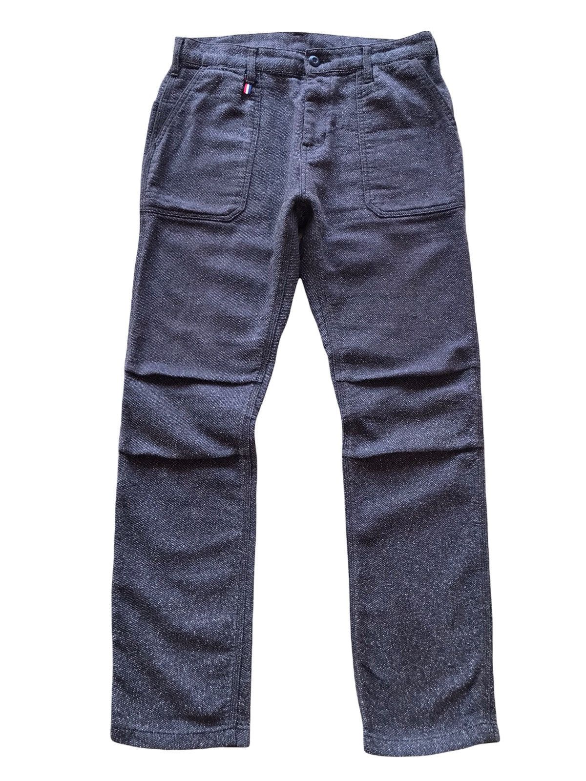 image of Abahouse X Big Smith Rectangular Patch Pants in Grape, Men's (Size 32)