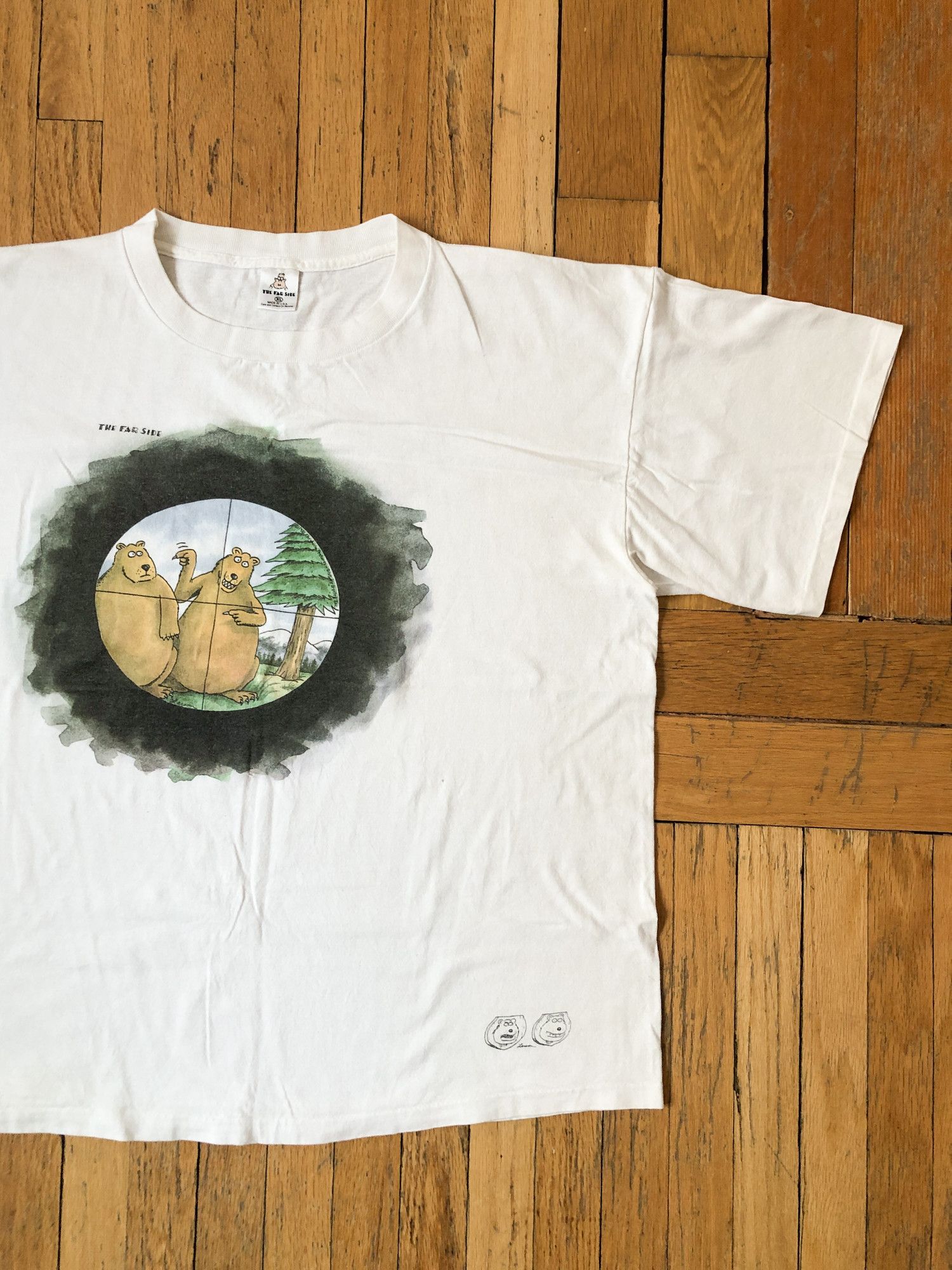 Vintage 1981 Single Stitch Boxy 'The Far Side' Funny T-Shirt Size US XL / EU 56 / 4 - 1 Thumbnail