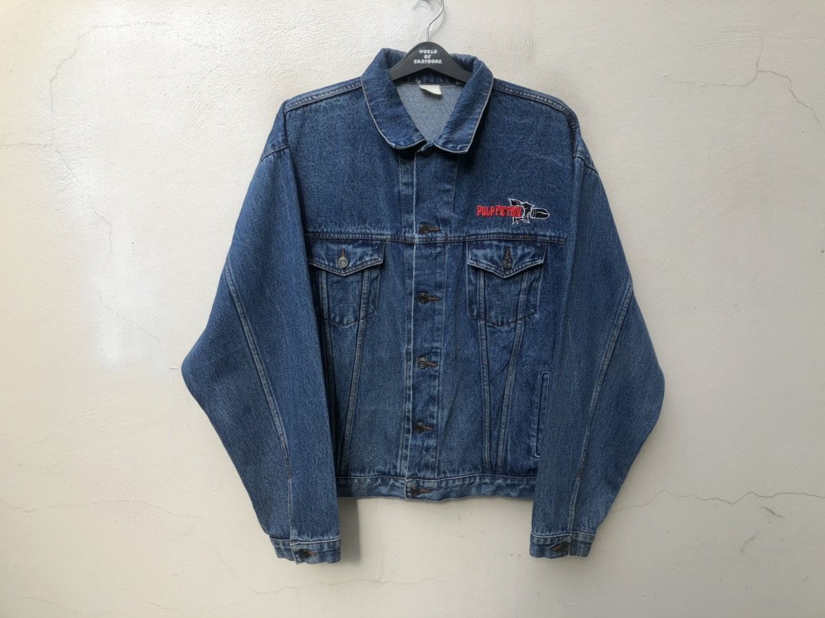 image of 90's Pulp Fiction Movie Trucker Denim Jacket, Men's (Size XL)