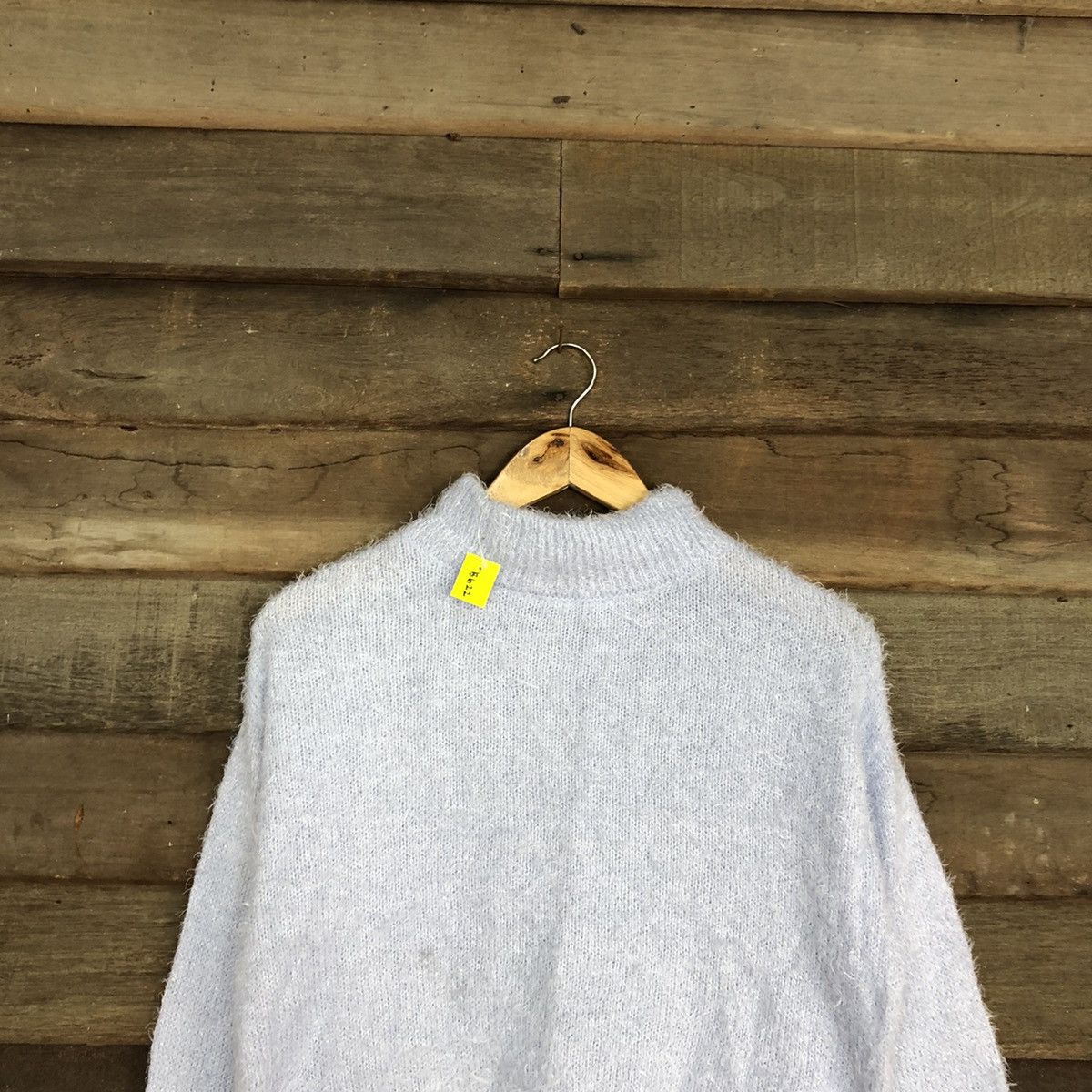 GU × Homespun Knitwear × Japanese Brand DL Gu Japan Light Blue Mohair fur shaggy Knitwear #B622 Size S / US 4 / IT 40 - 2 Thumbnail